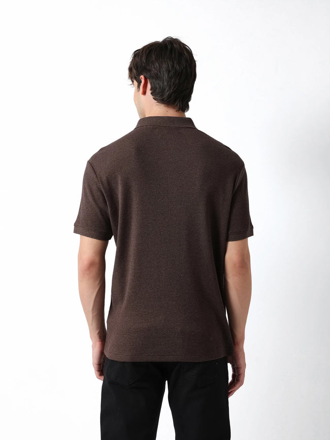 Men Brown Regular Fit Polo