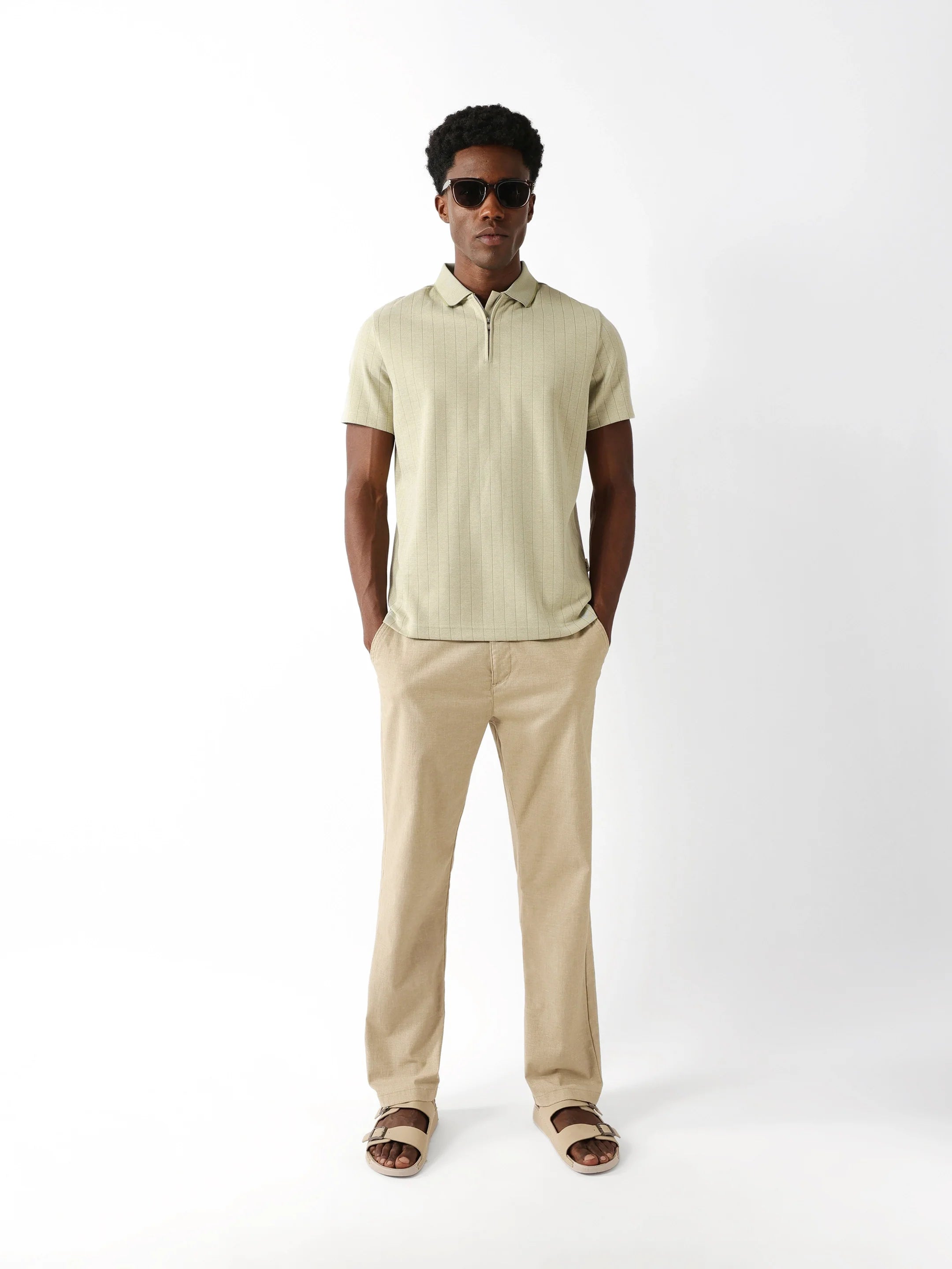 Men Green Regular Fit Polo