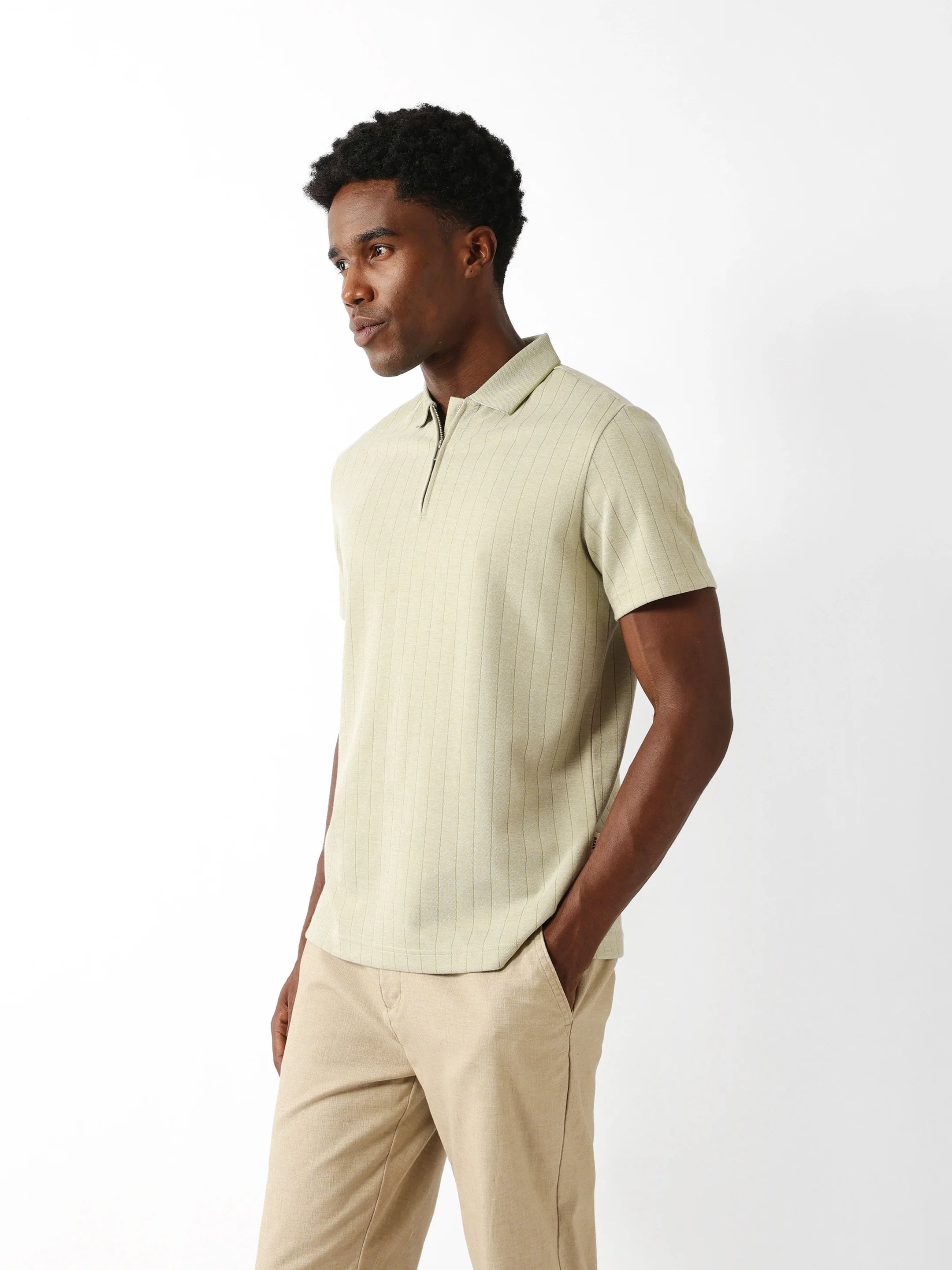 Men Green Regular Fit Polo