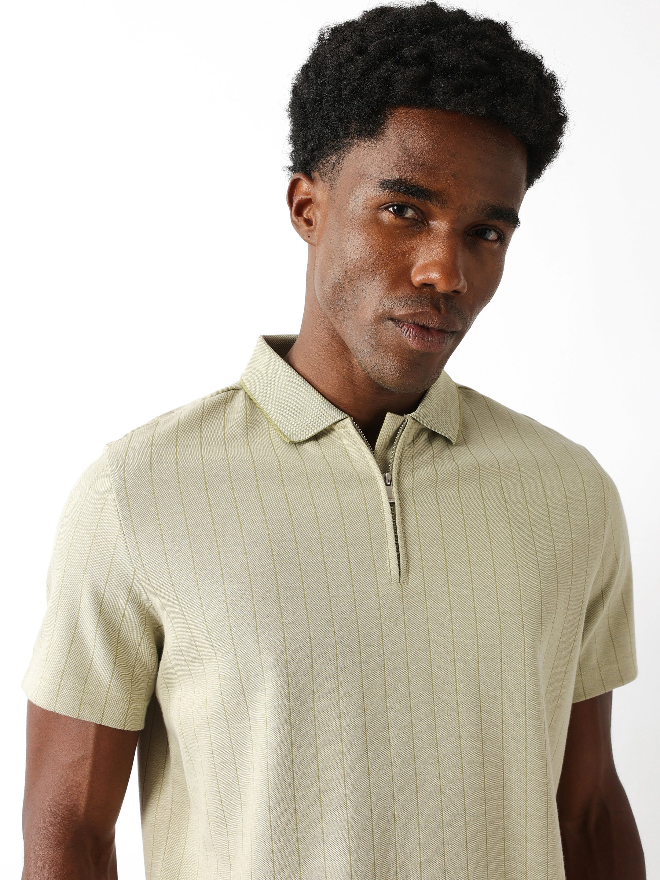 Men Green Regular Fit Polo