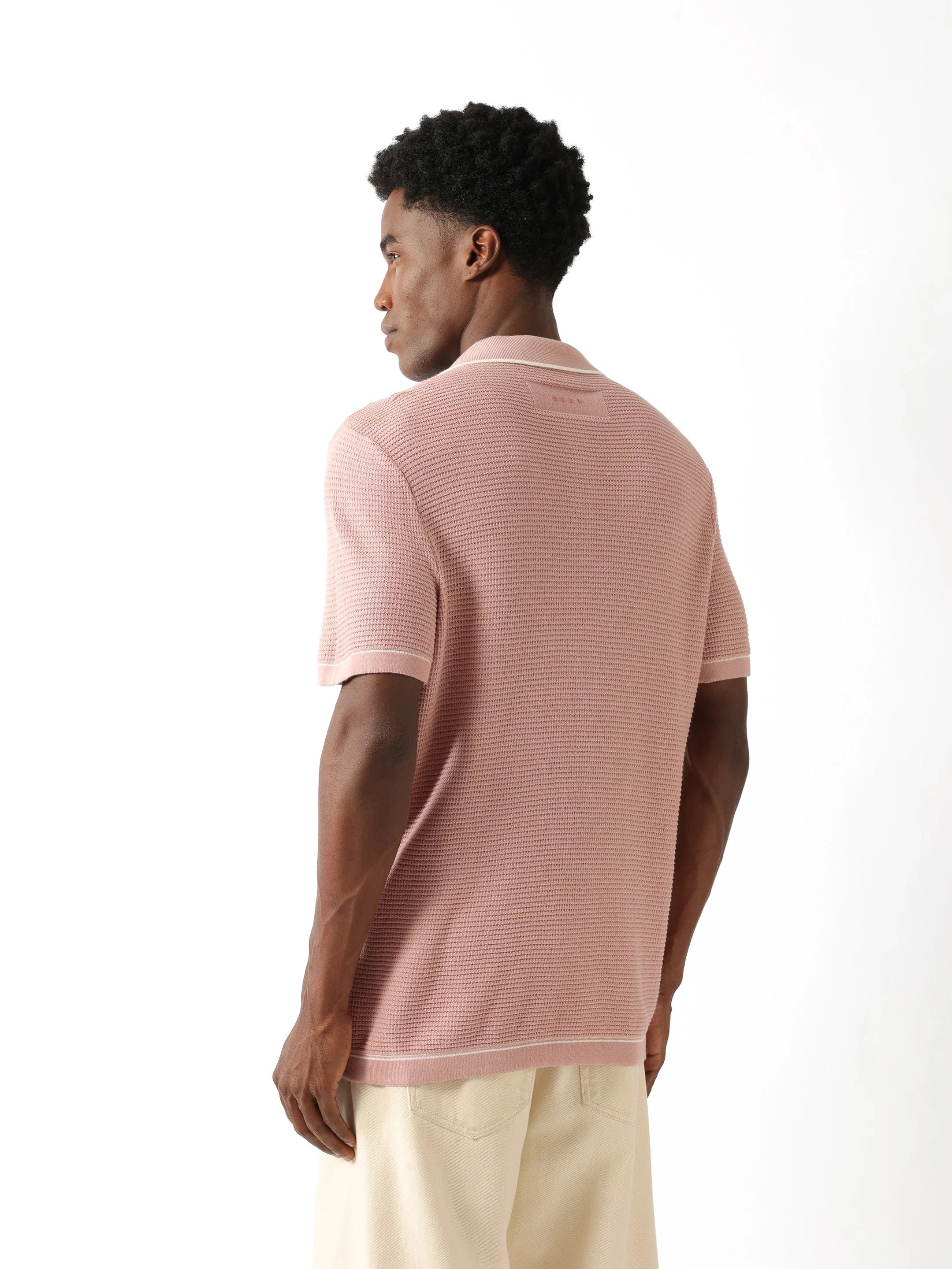 Men Pink Regular Fit Polo