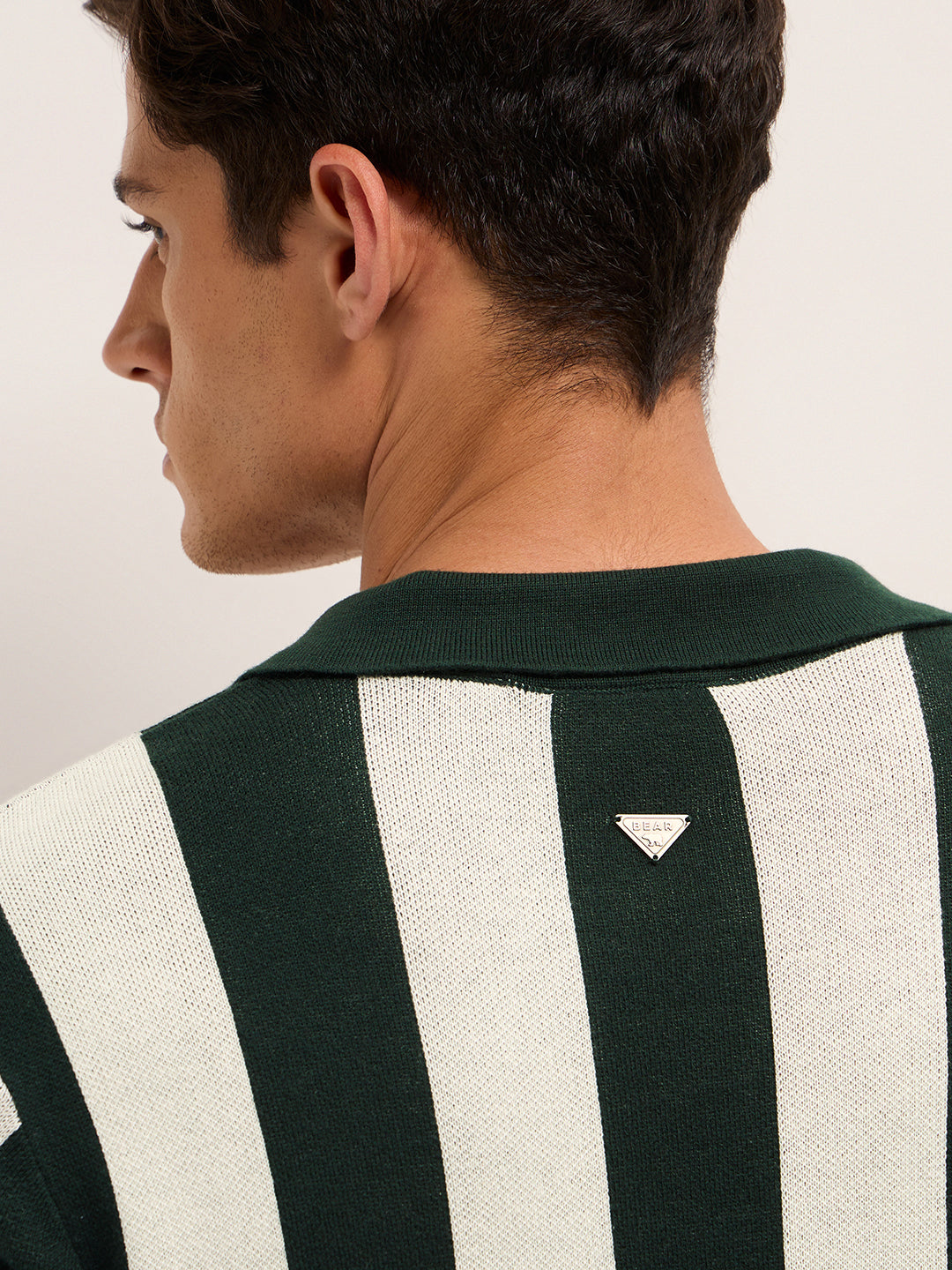 Men Cotton Striped Polo T-Shirt