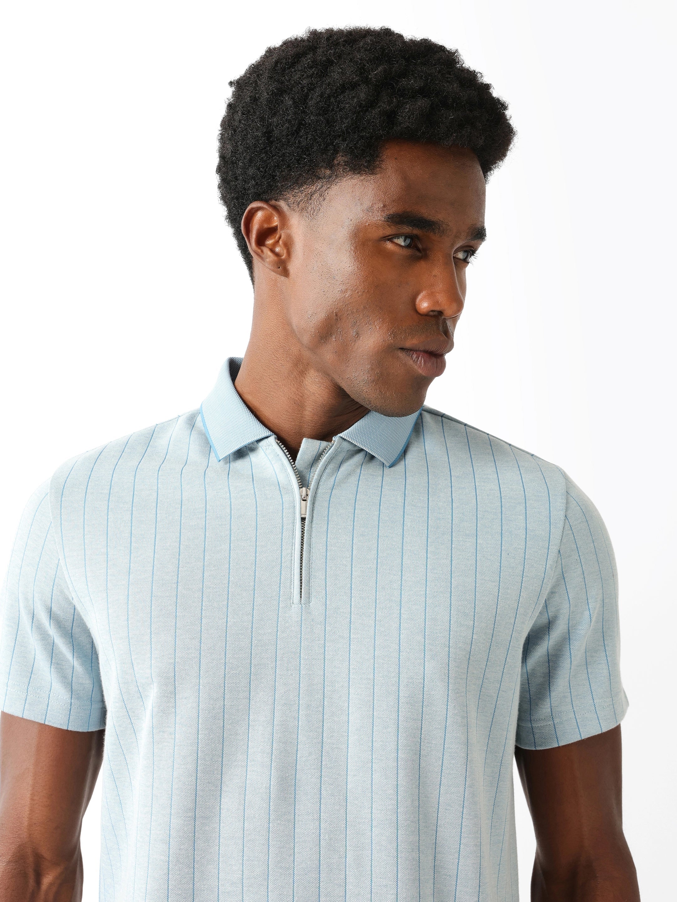 Men Blue Regular Fit Polo
