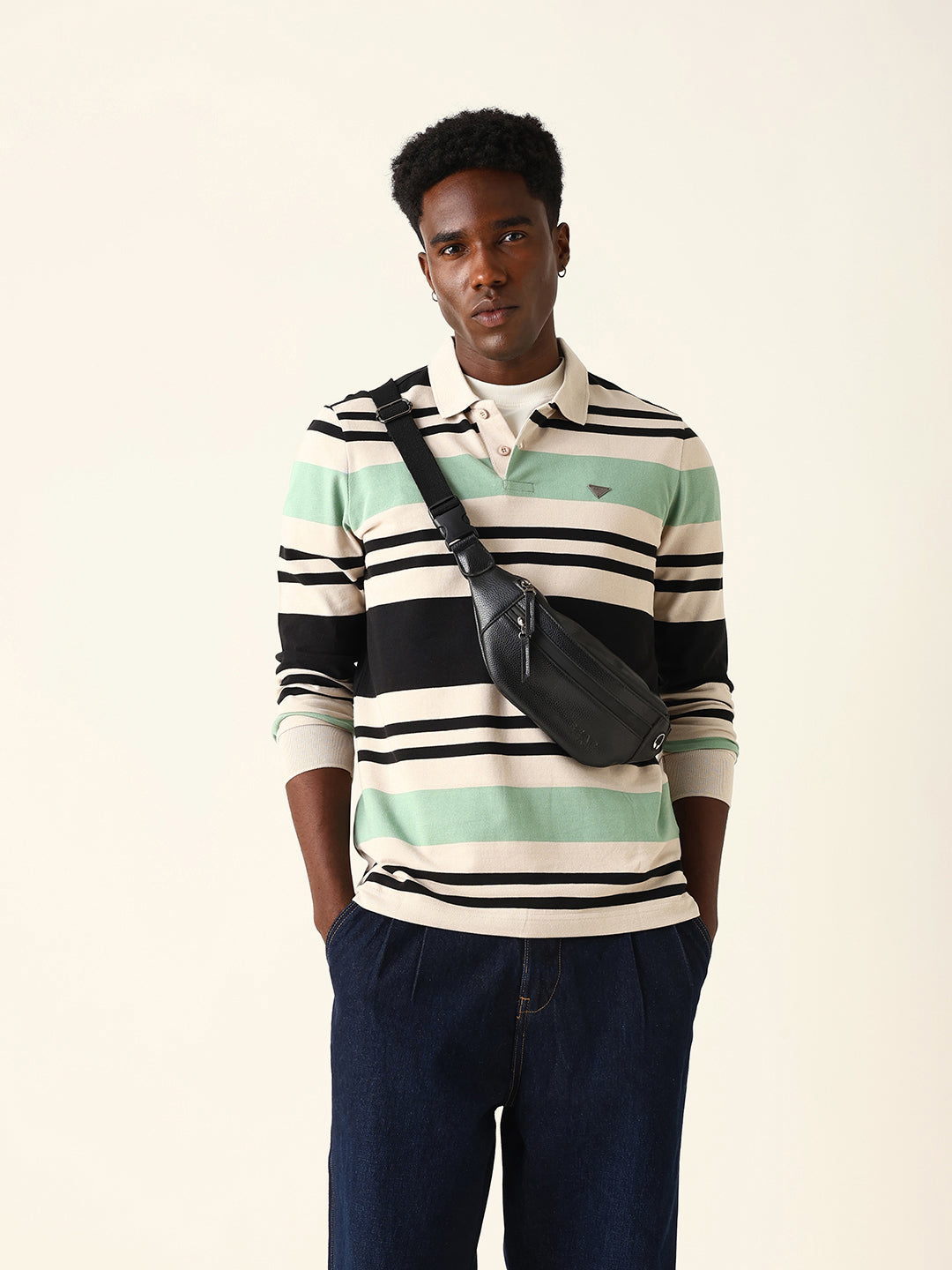 Men Multi Striped Cotton Polo