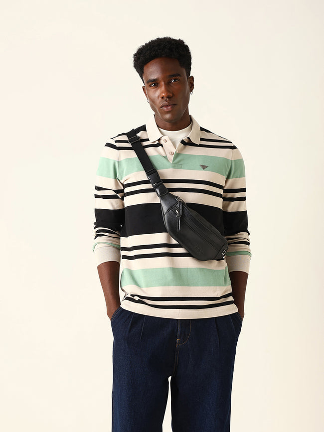 Men Multi Striped Cotton Polo