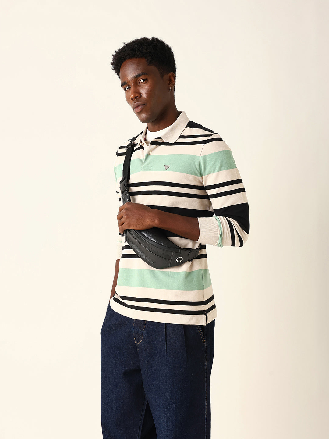Men Multi Striped Cotton Polo