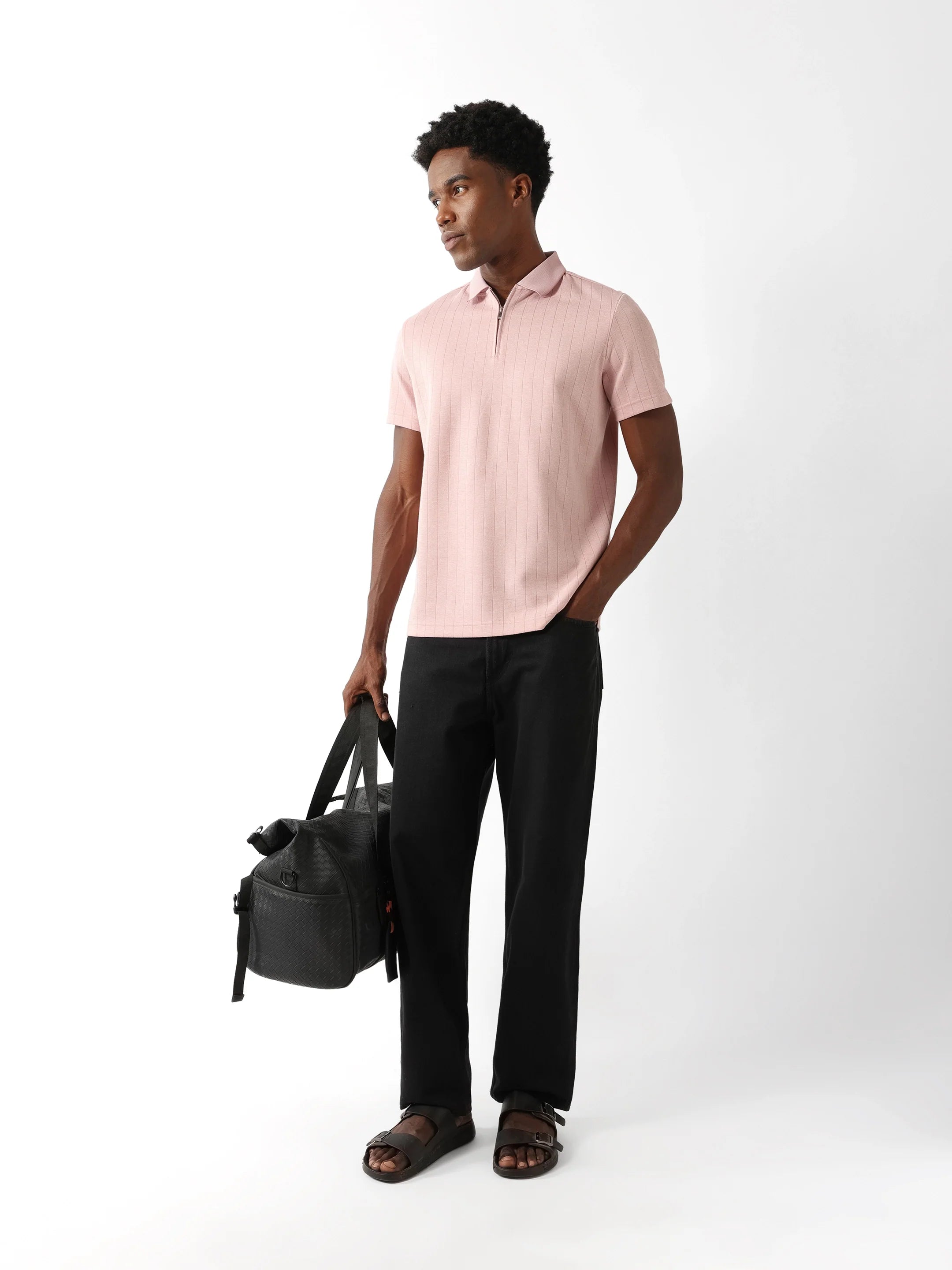 Men Pink Regular Fit Polo