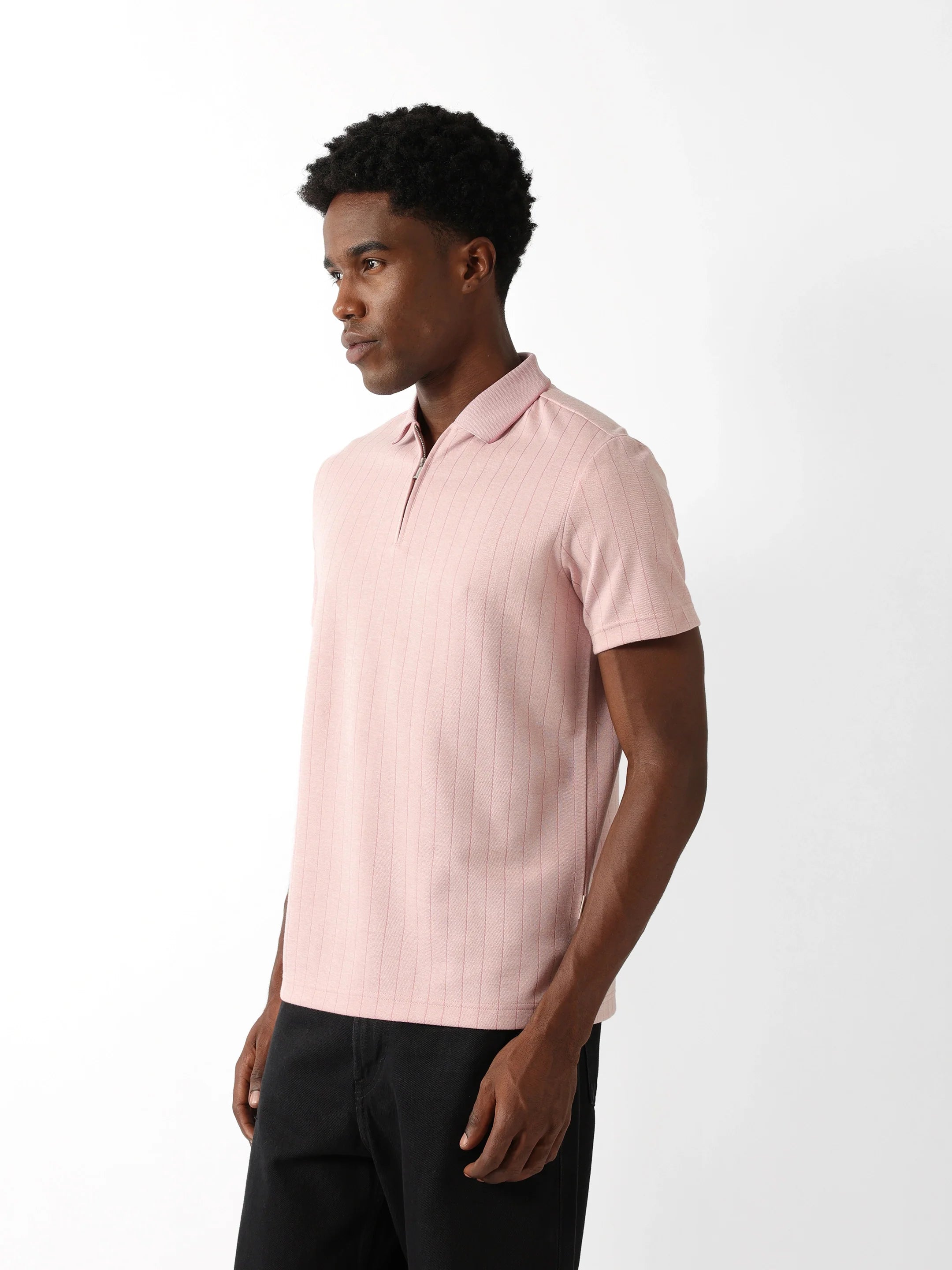 Men Pink Regular Fit Polo