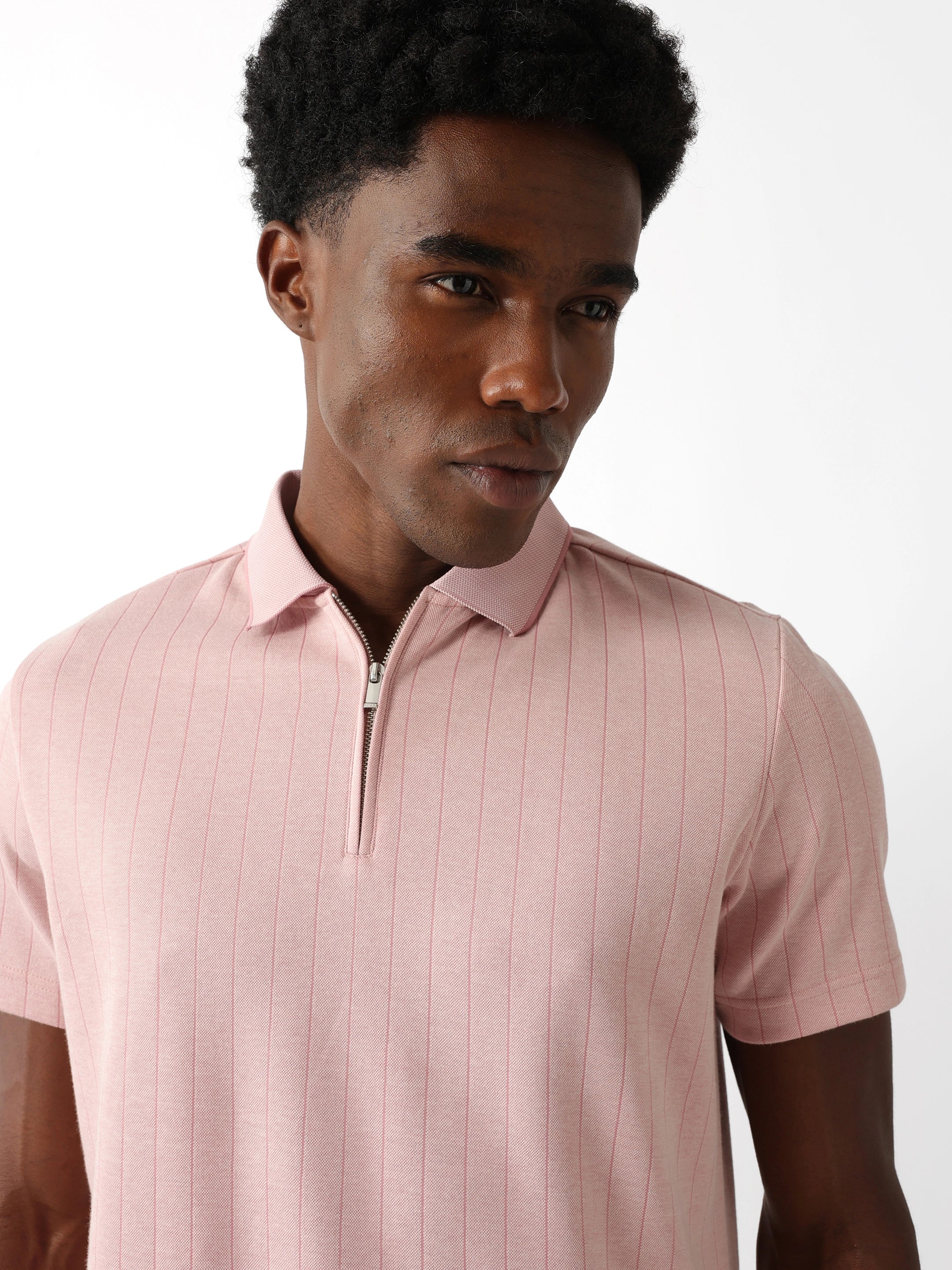 Men Pink Regular Fit Polo