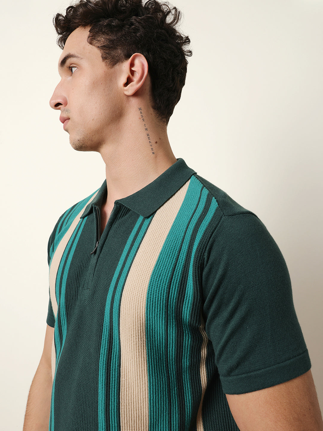 Men Multicolor Half Sleeve Polo T-Shirt