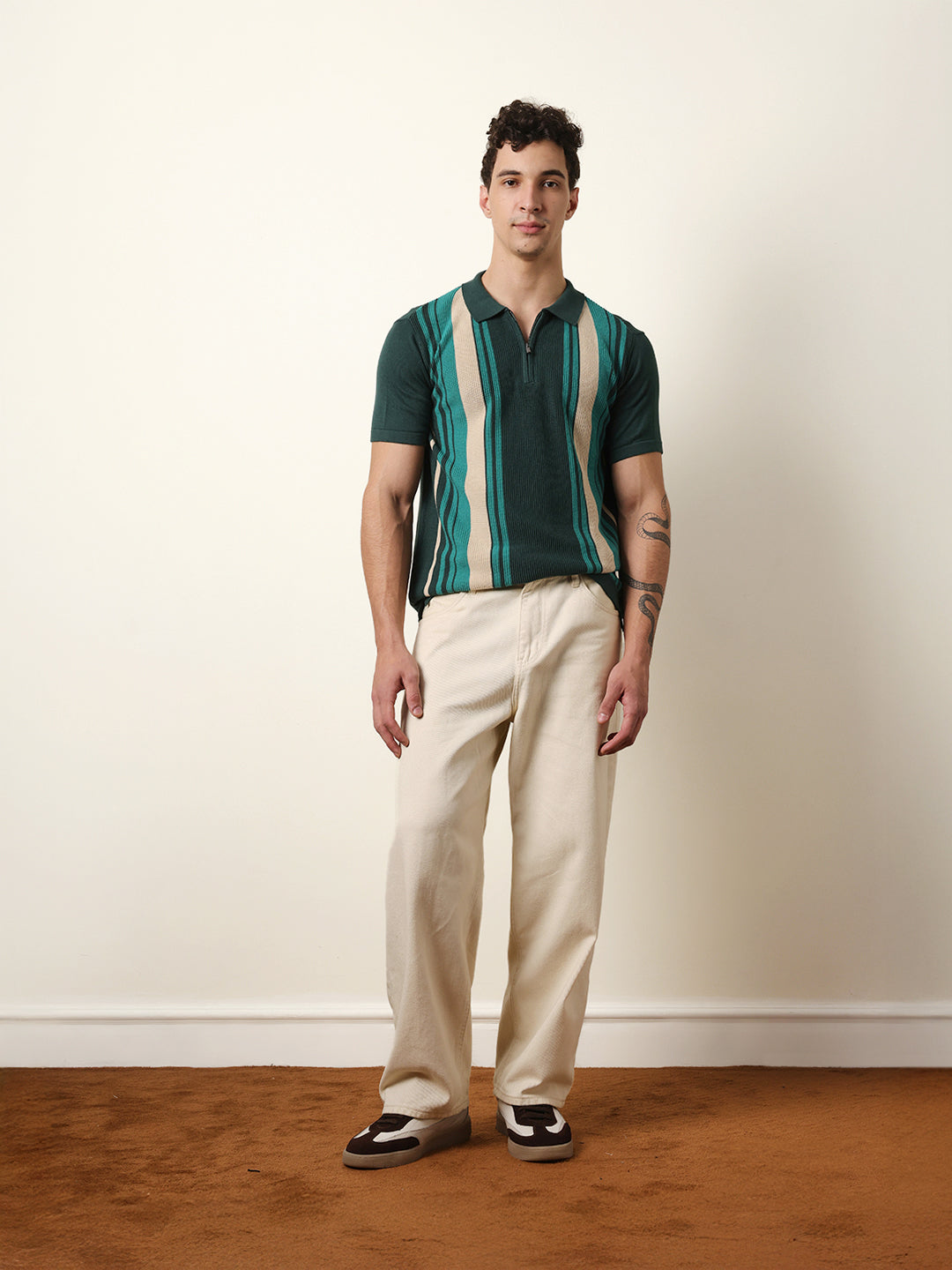 Men Multicolor Half Sleeve Polo T-Shirt