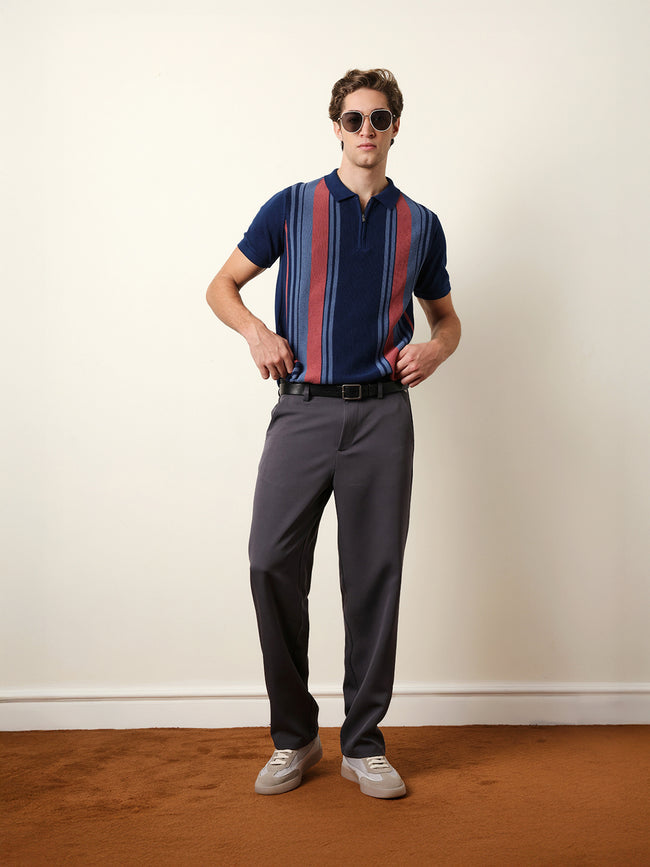 Men Multicolor Half Sleeve Polo T-Shirt