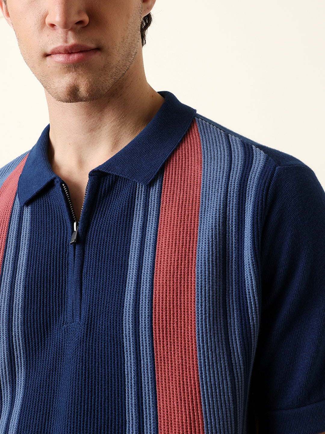 Men Multicolor Half Sleeve Polo T-Shirt