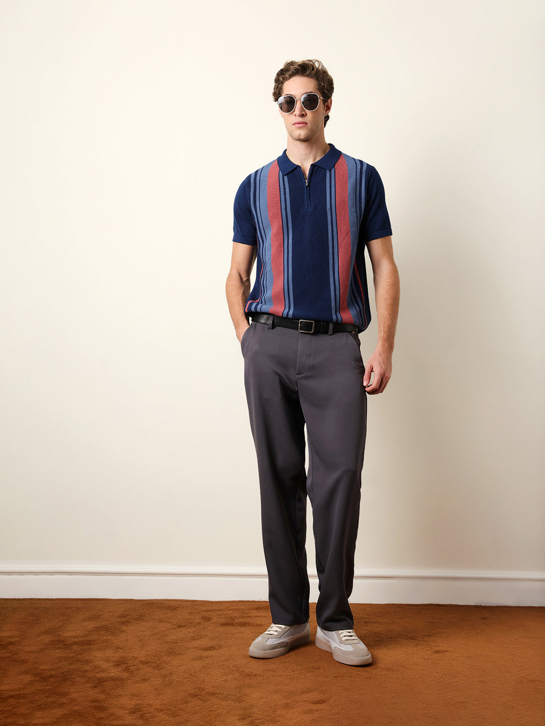 Men Multicolor Half Sleeve Polo T-Shirt