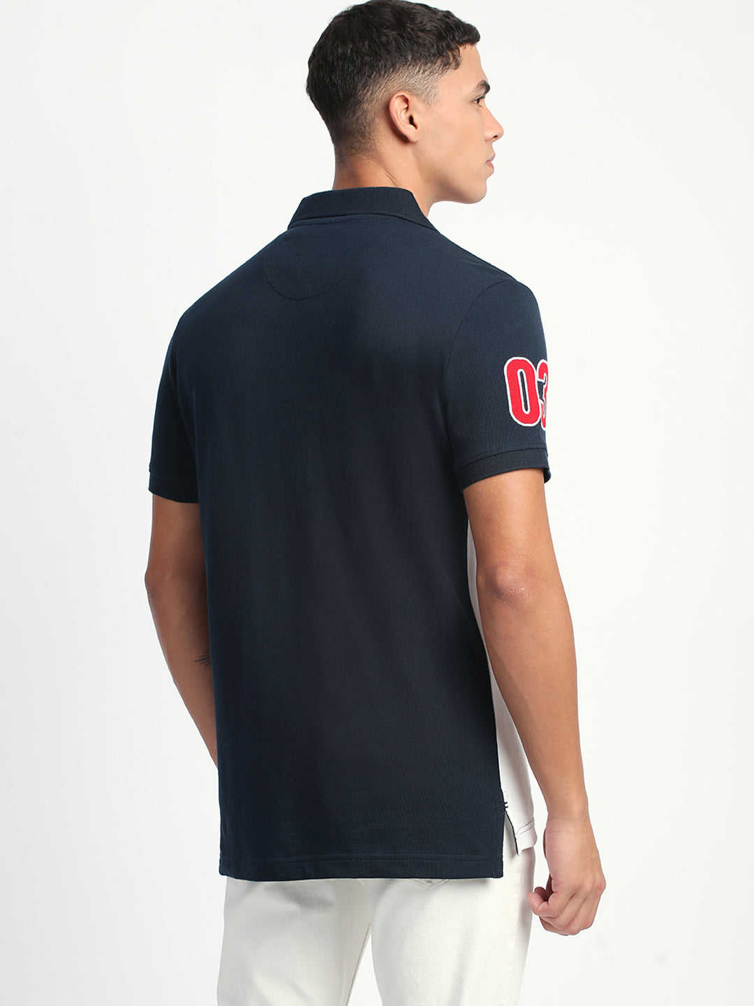 Men Color-block Graphic Regular Fit Polo T-Shirt