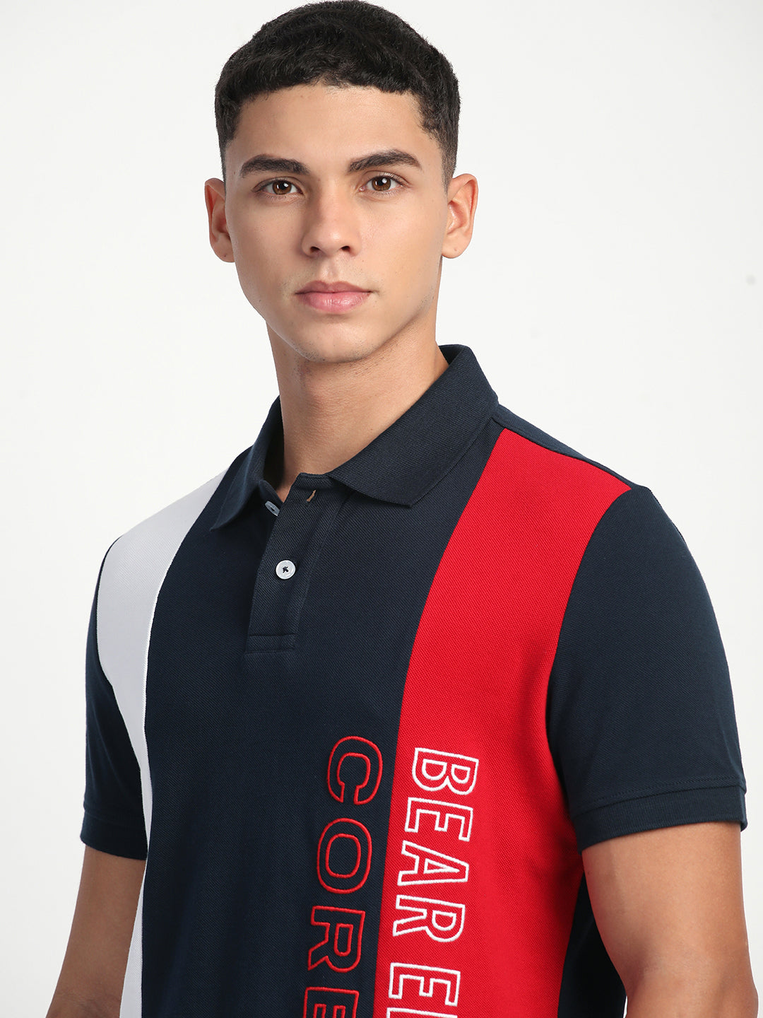 Men Color-block Graphic Regular Fit Polo T-Shirt