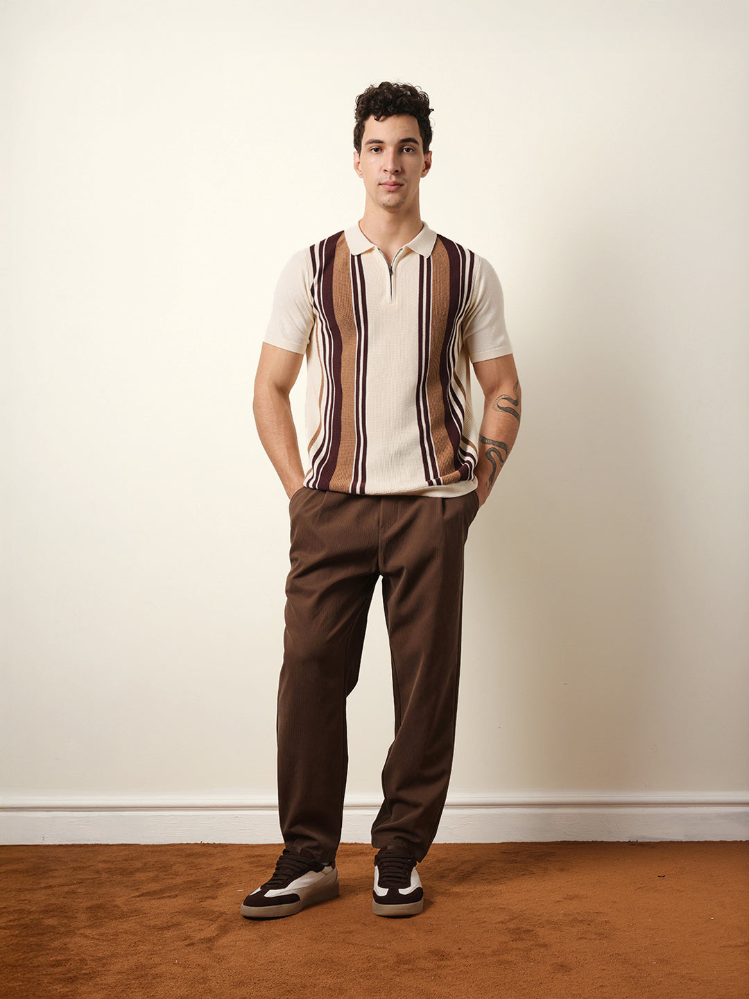 Men Multicolor Half Sleeve Polo T-Shirt