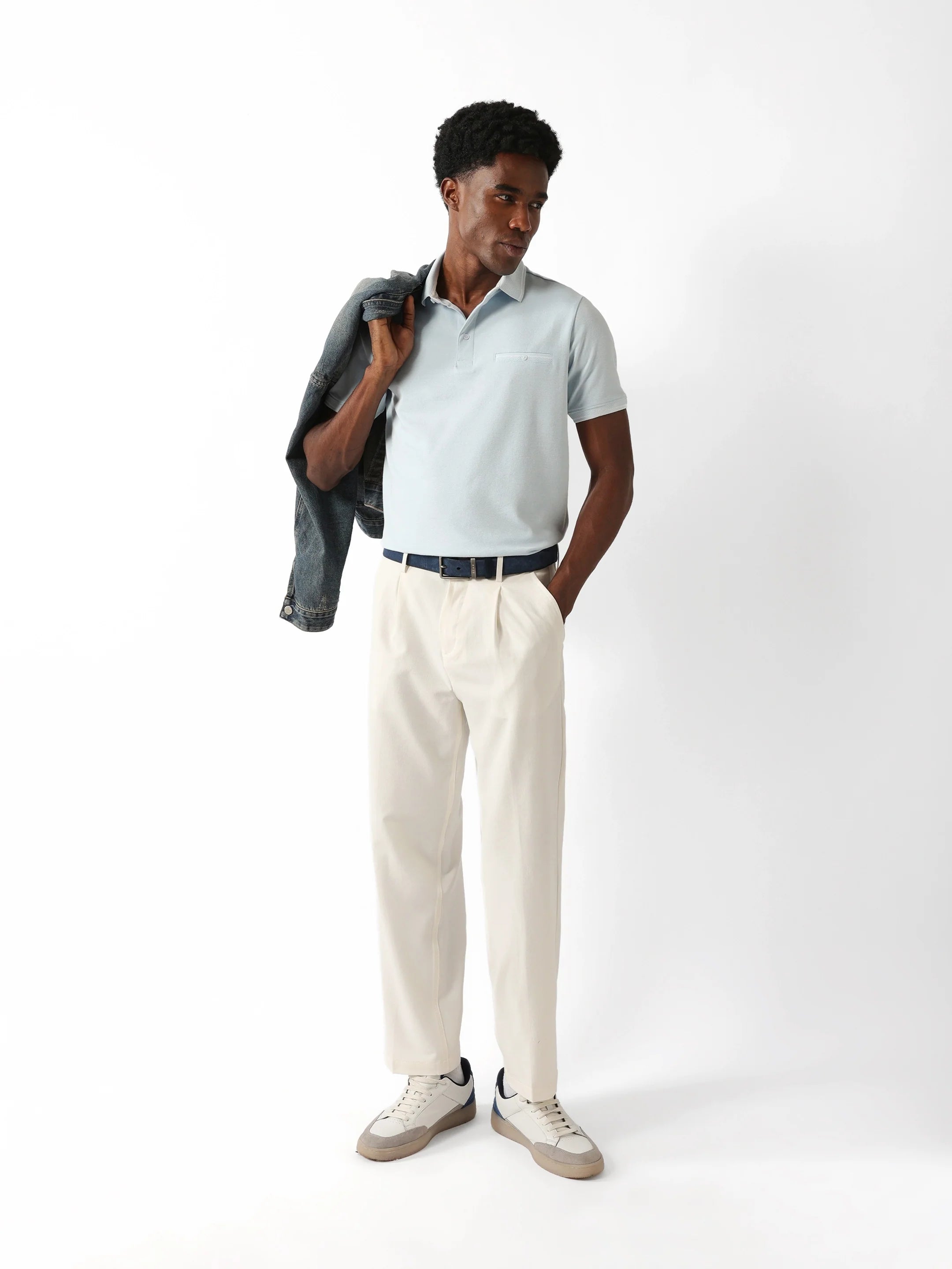 Men Blue Regular Fit Polo