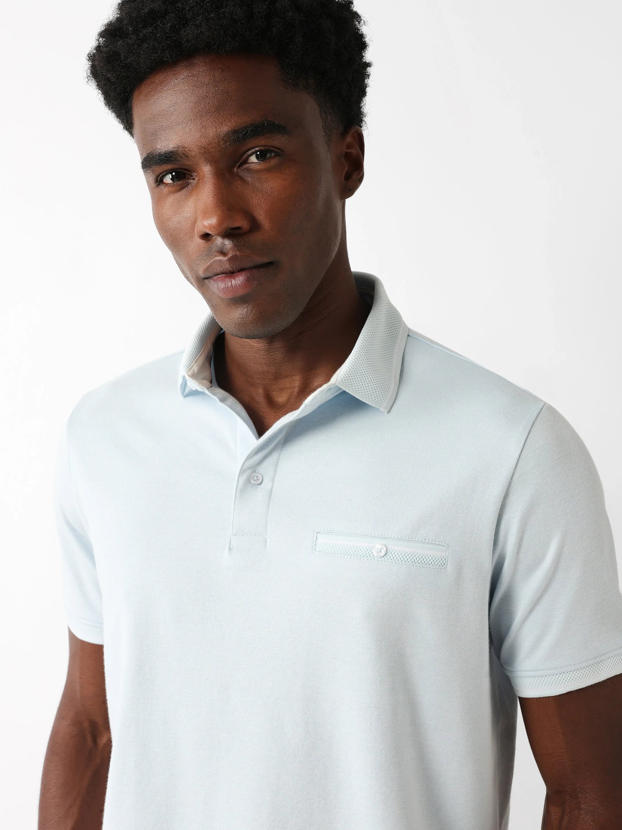 Men Blue Regular Fit Polo