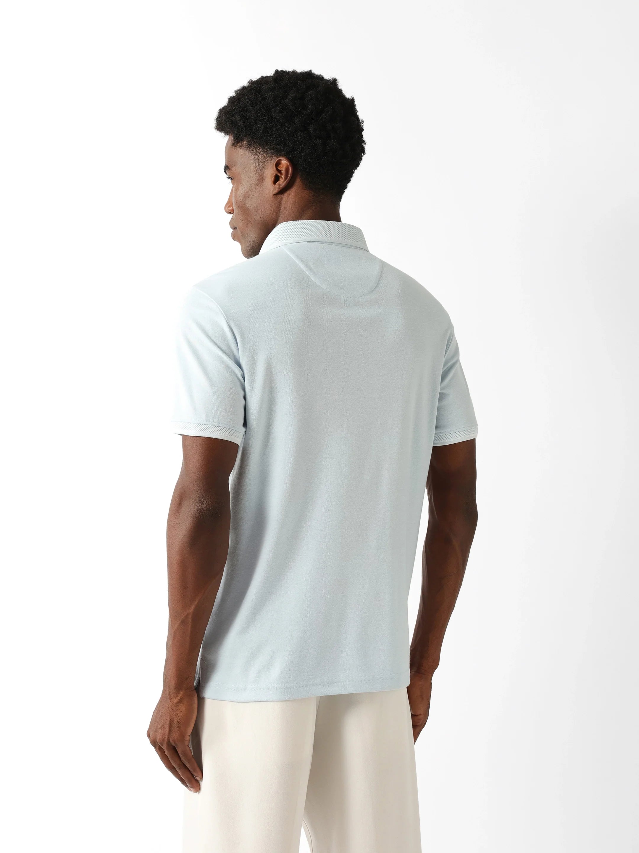 Men Blue Regular Fit Polo