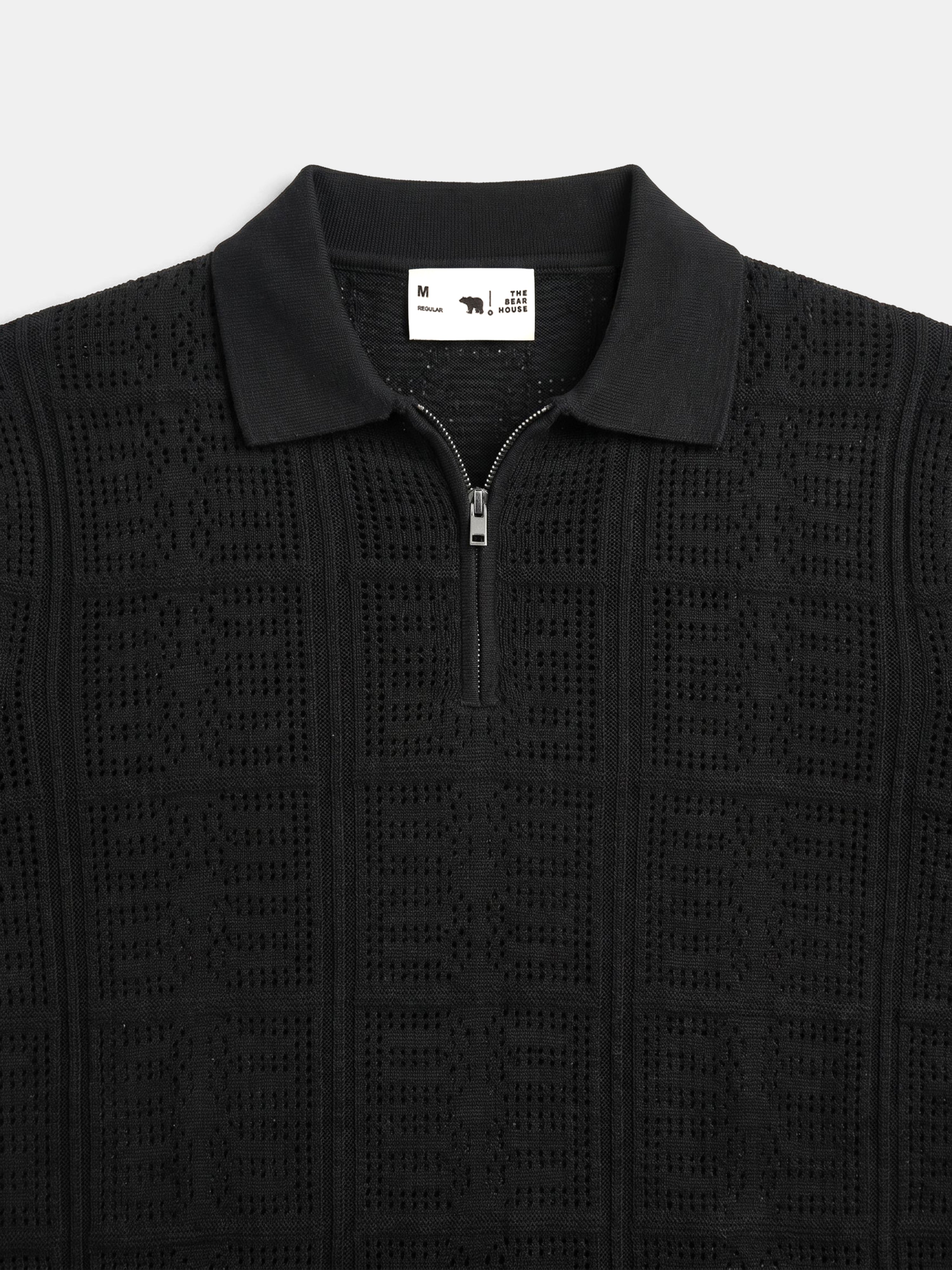 Men Black Regular Fit Polo