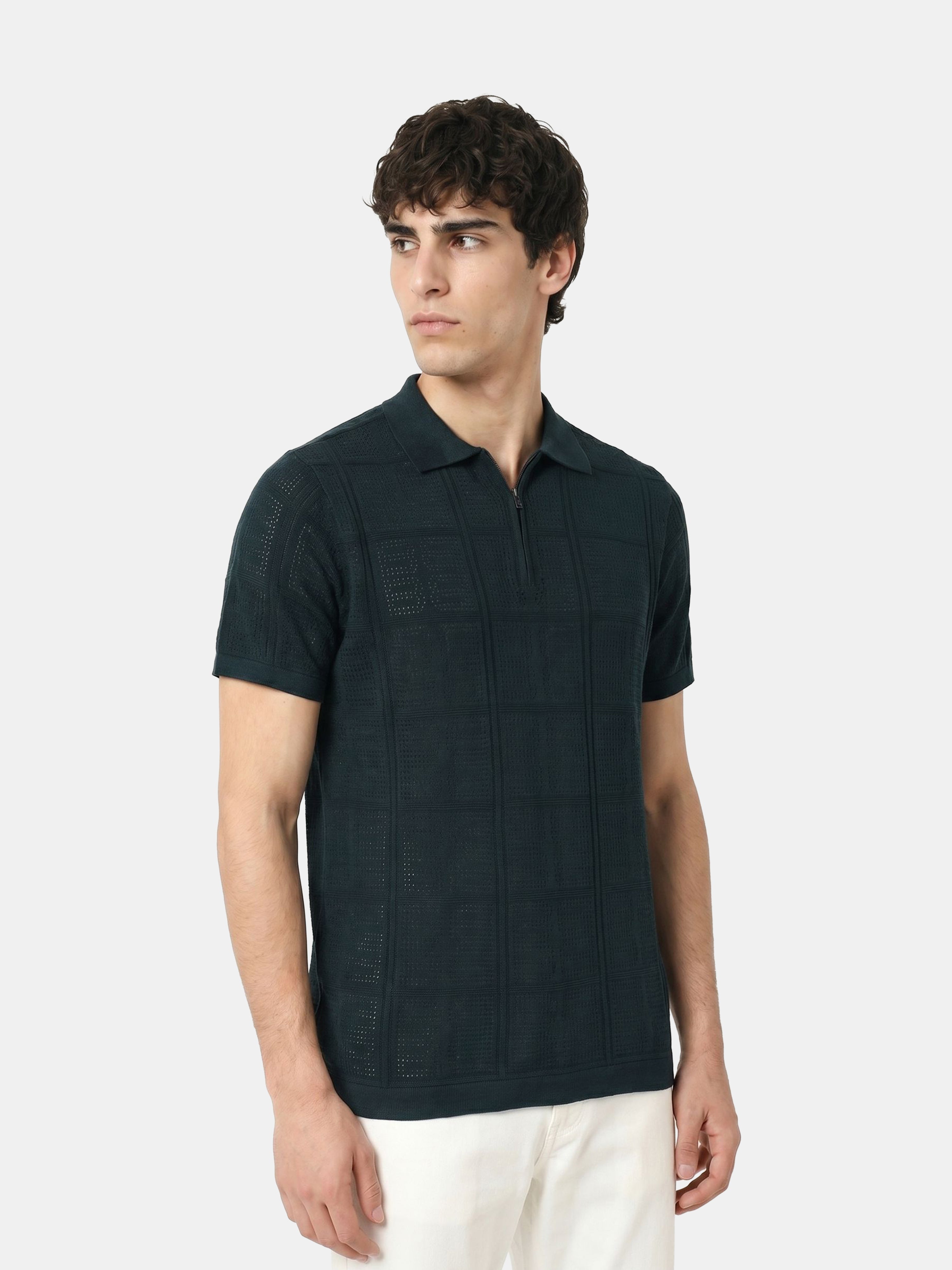 Men Green Regular Fit Polo