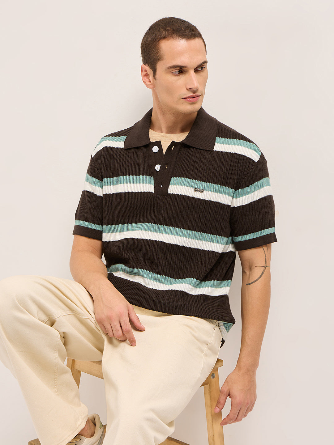 Men Multicolor Relaxed Fit Polo