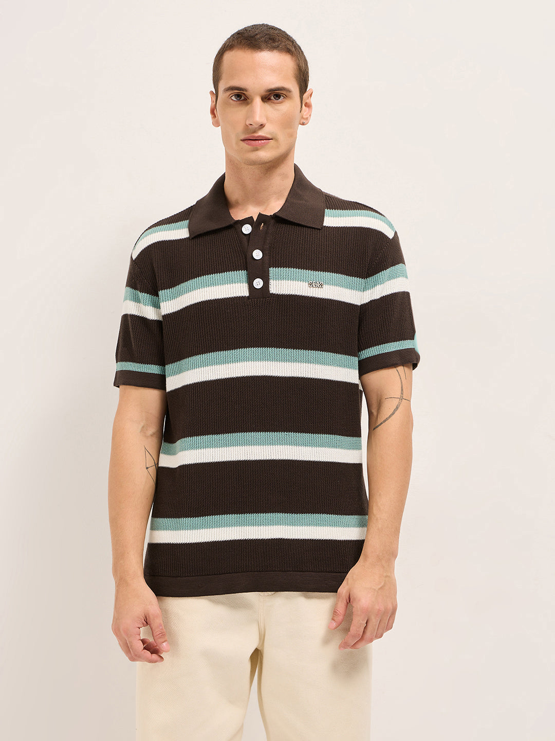 Men Multicolor Relaxed Fit Polo