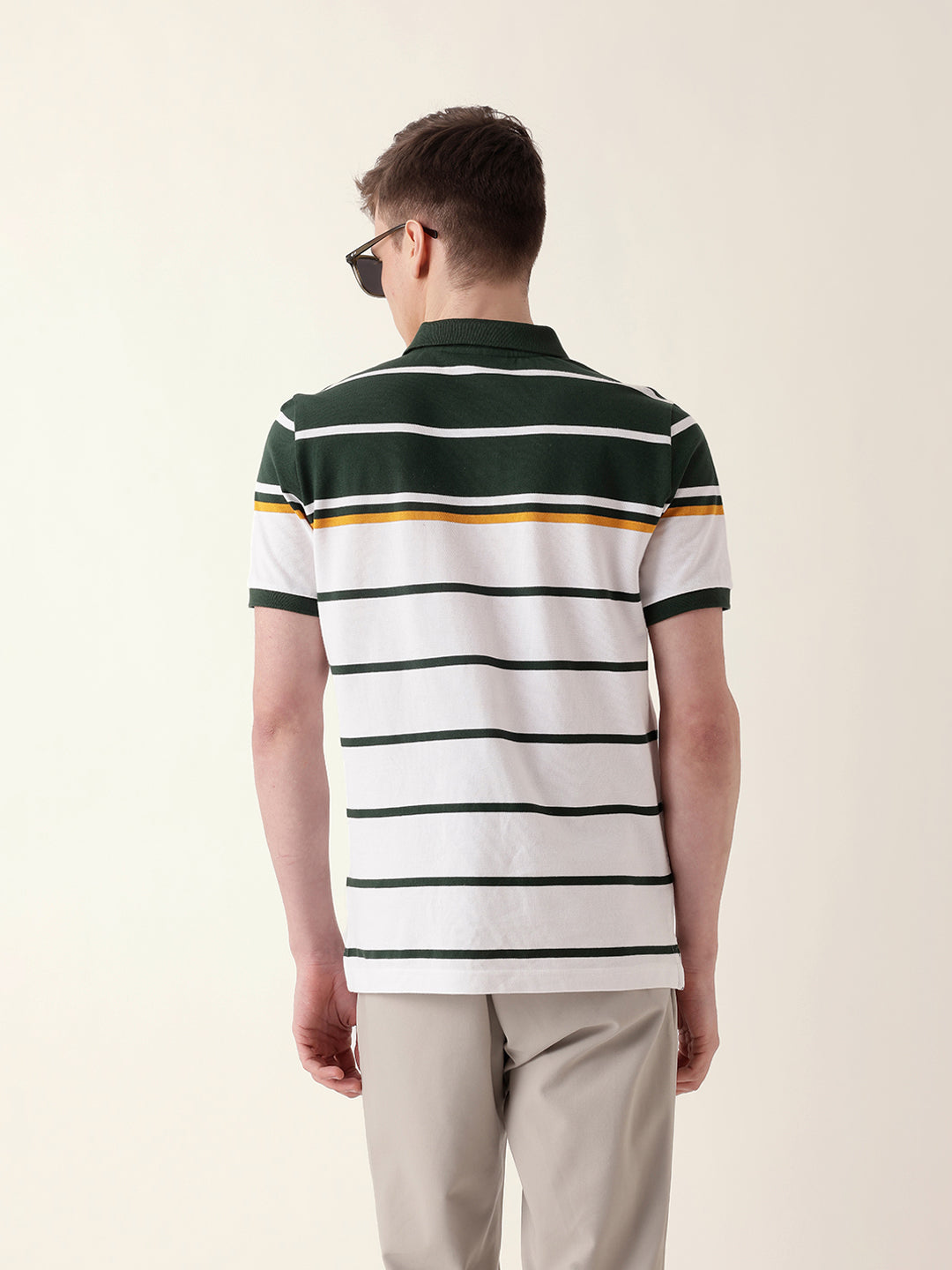 Men Green Half Sleeve Polo T-Shirt