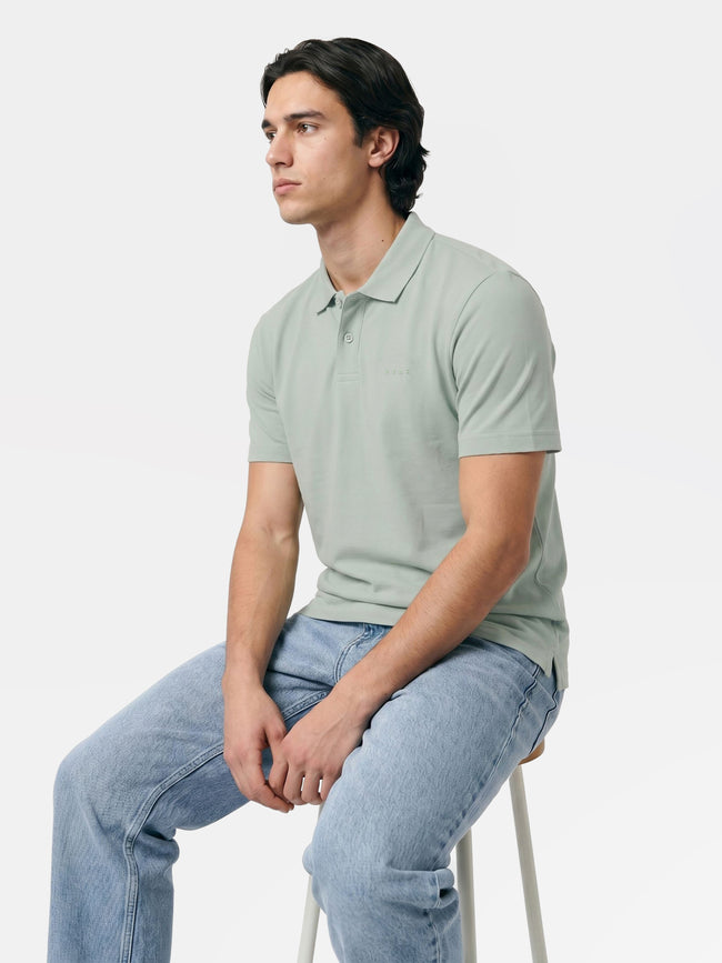 Men Green Solid Cotton Polo T-Shirt