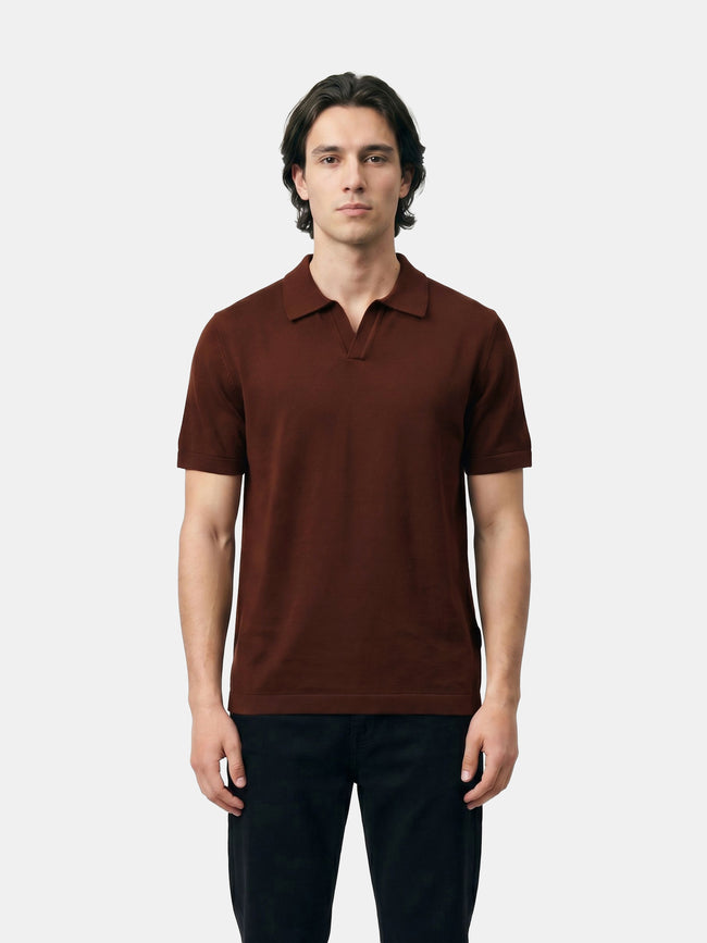 Men Brown Polo T-Shirt