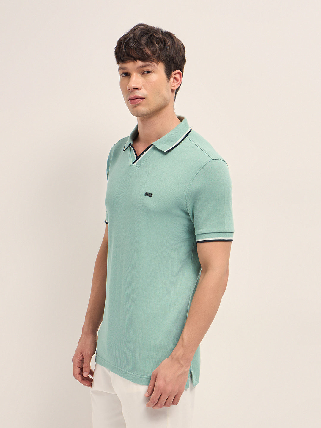 Men Cotton Solid Polo T-Shirt