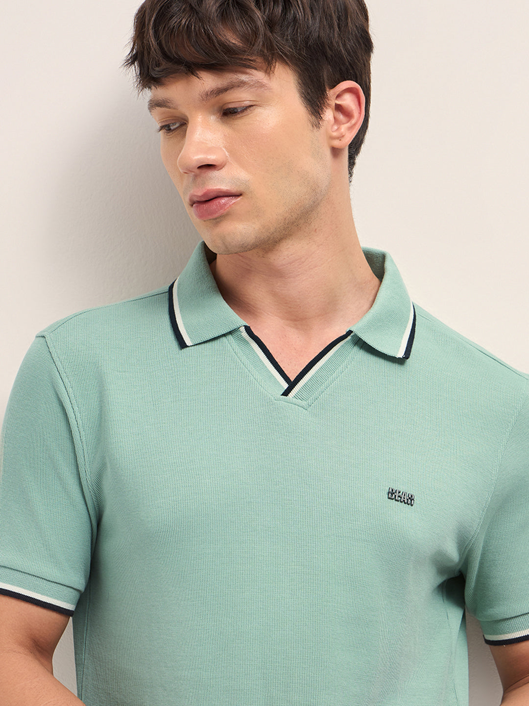Men Cotton Solid Polo T-Shirt