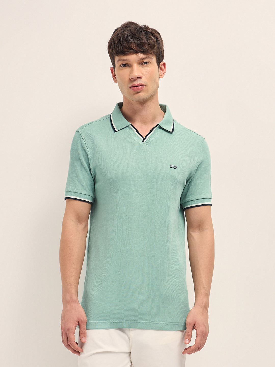 Men Cotton Solid Polo T-Shirt