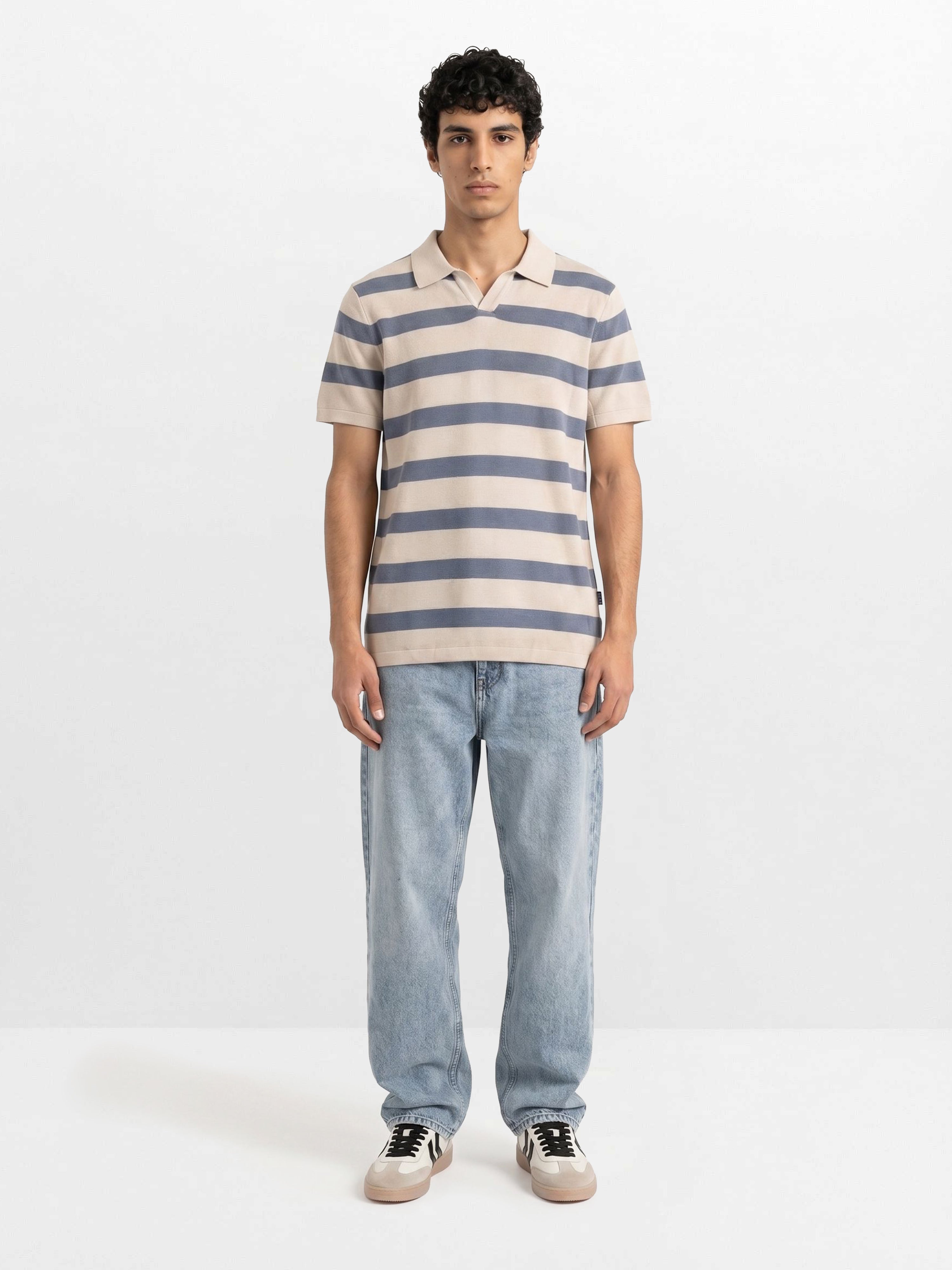 Men Blue Regular Fit Polo
