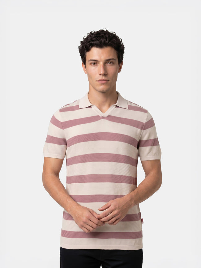 Men Pink Regular Fit Polo