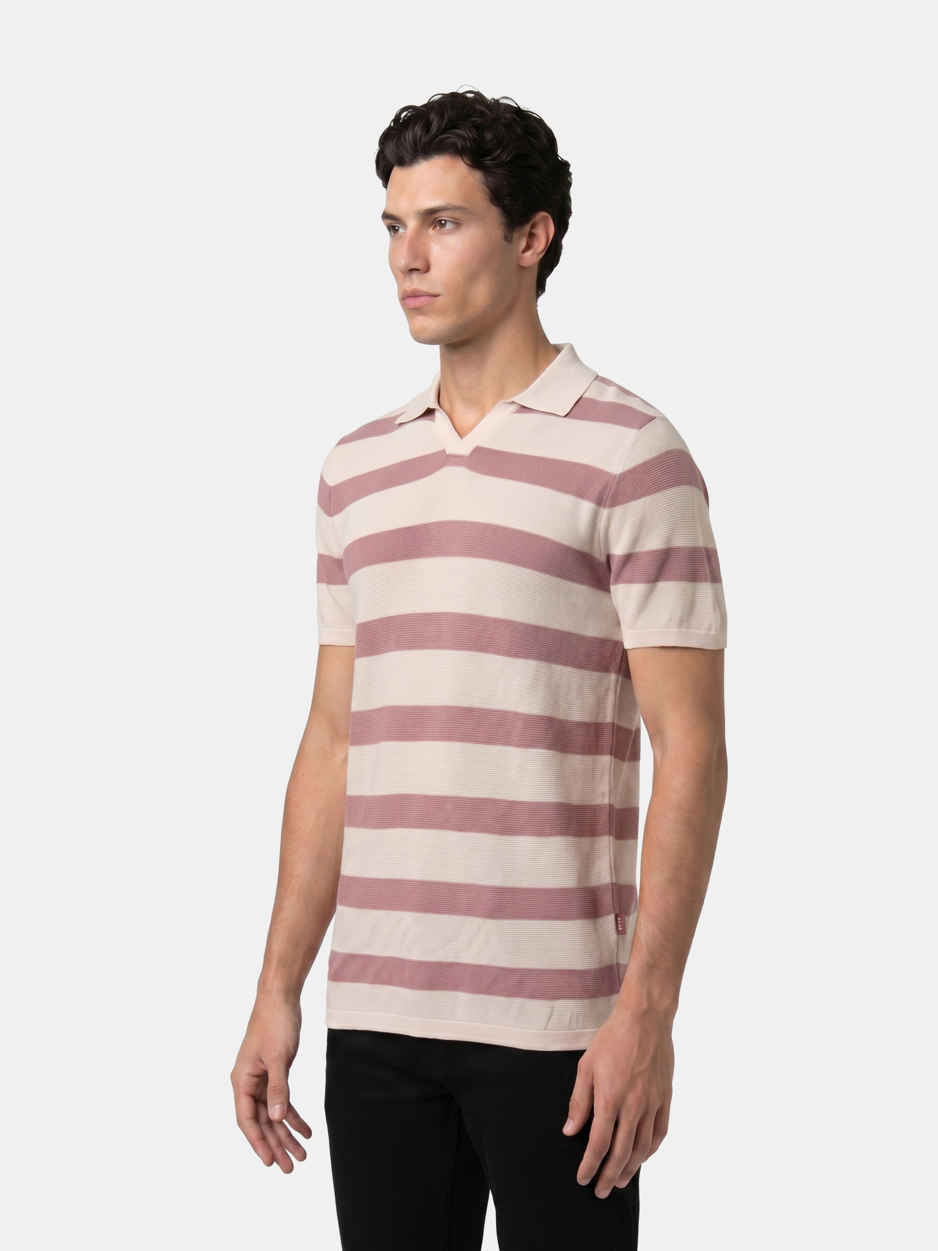 Men Pink Regular Fit Polo