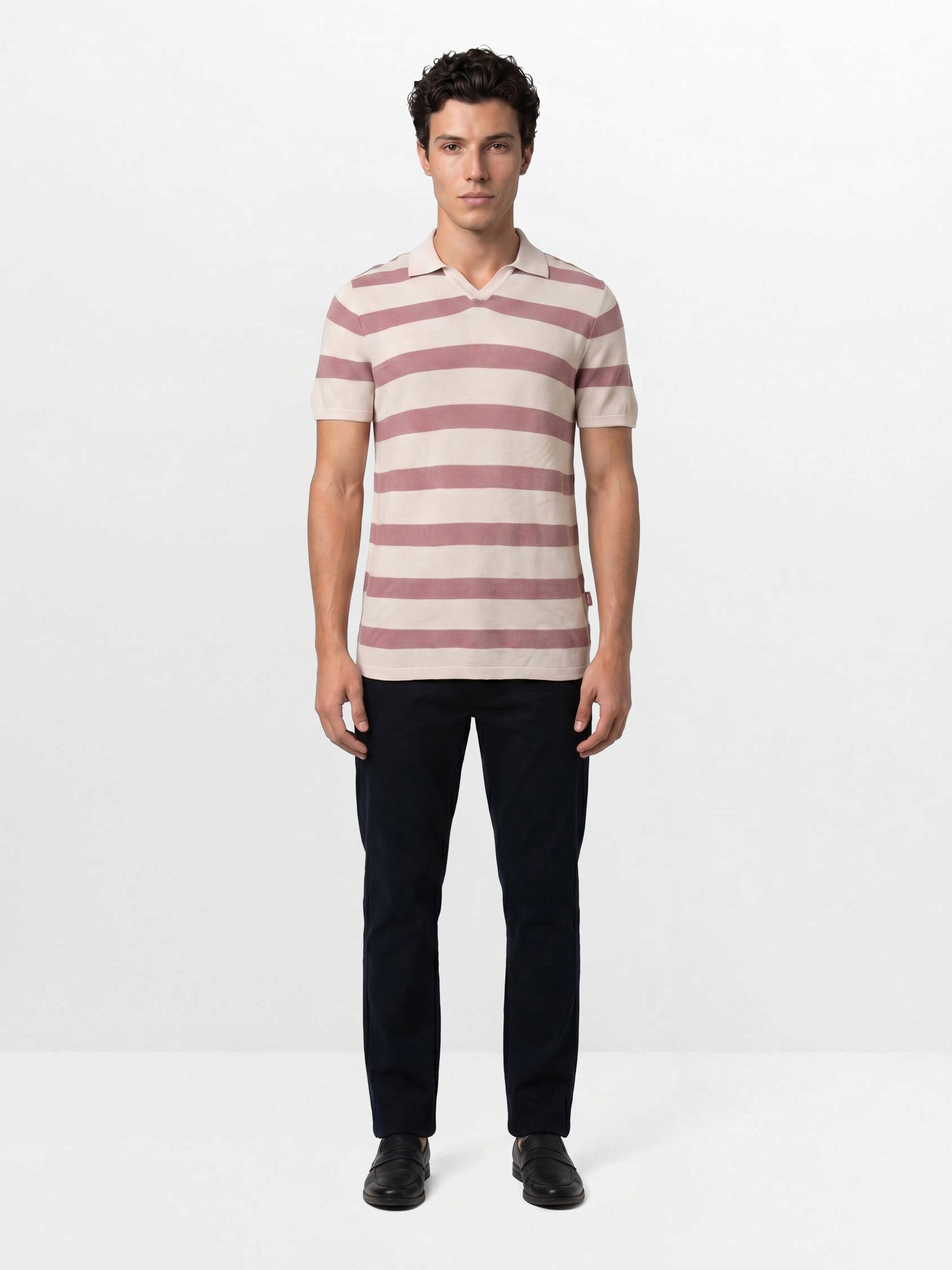 Men Pink Regular Fit Polo