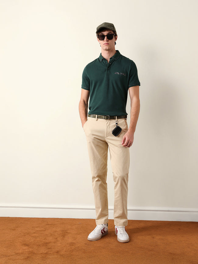 Men Solid Polo T-Shirt
