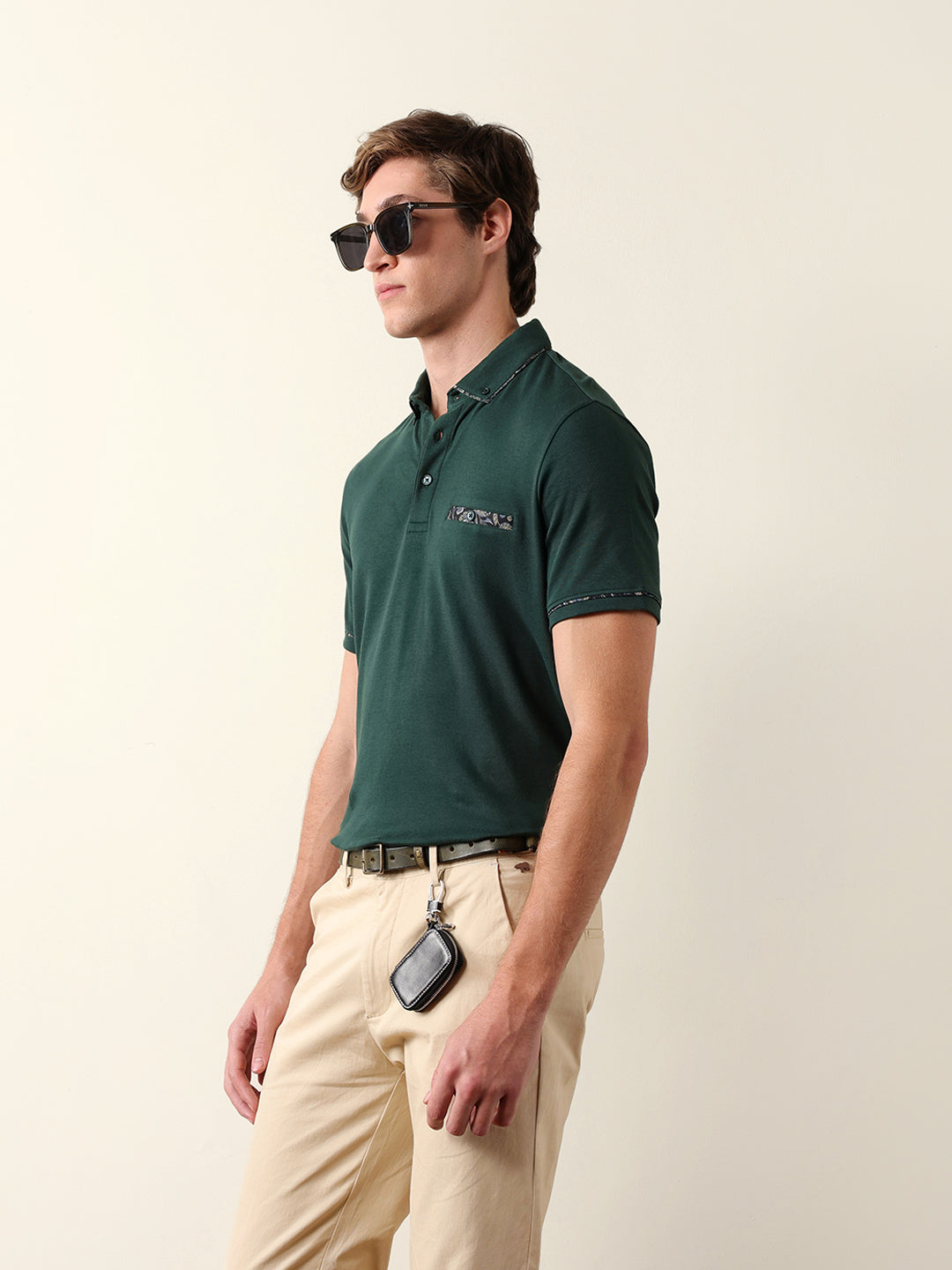 Men Solid Polo T-Shirt