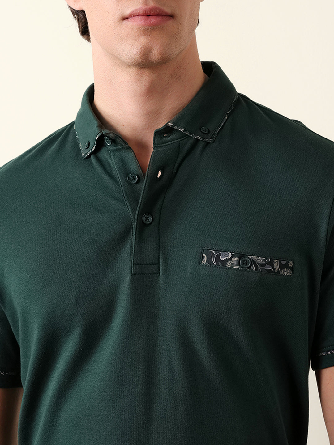 Men Solid Polo T-Shirt