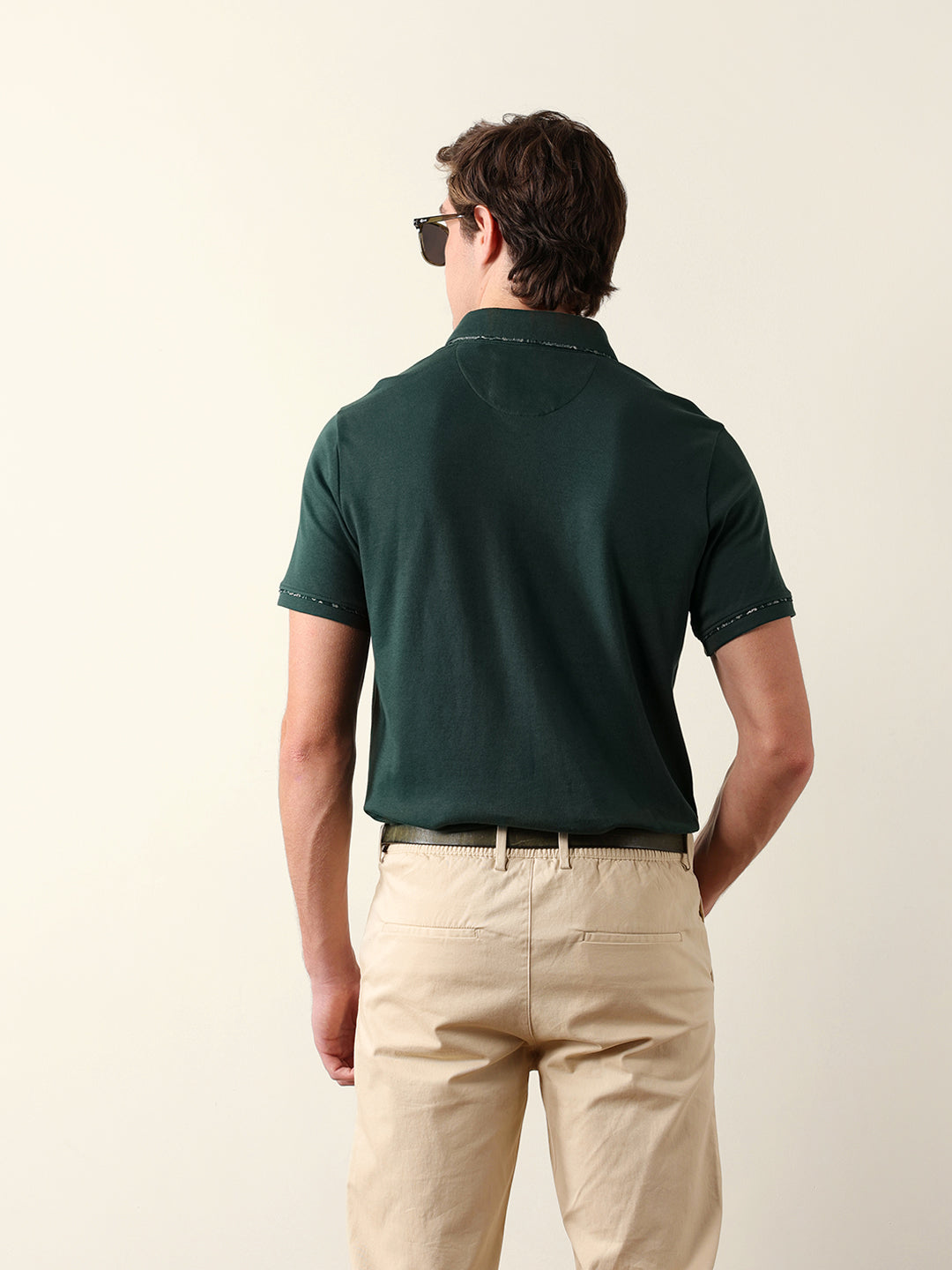 Men Solid Polo T-Shirt