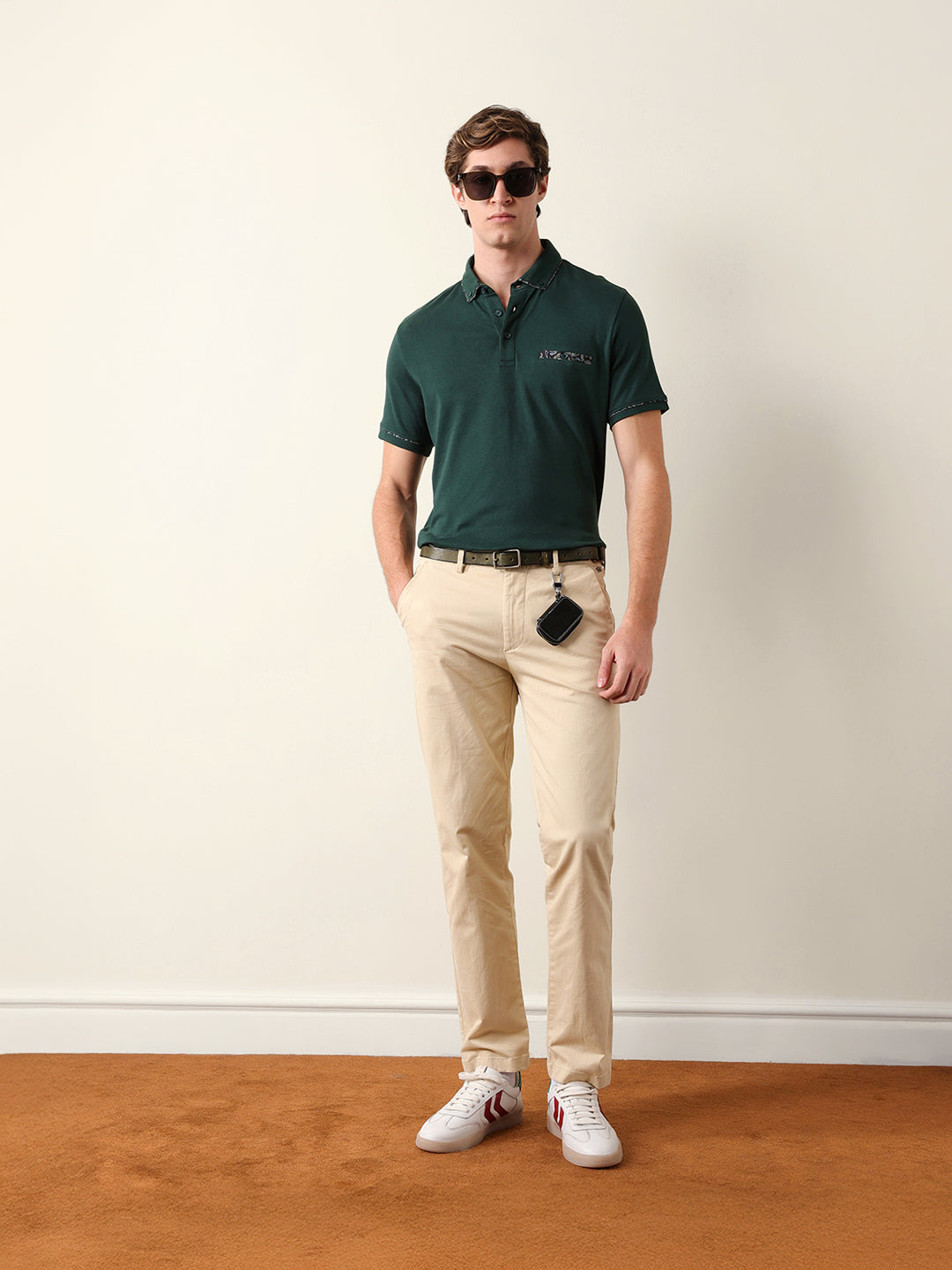 Men Solid Polo T-Shirt