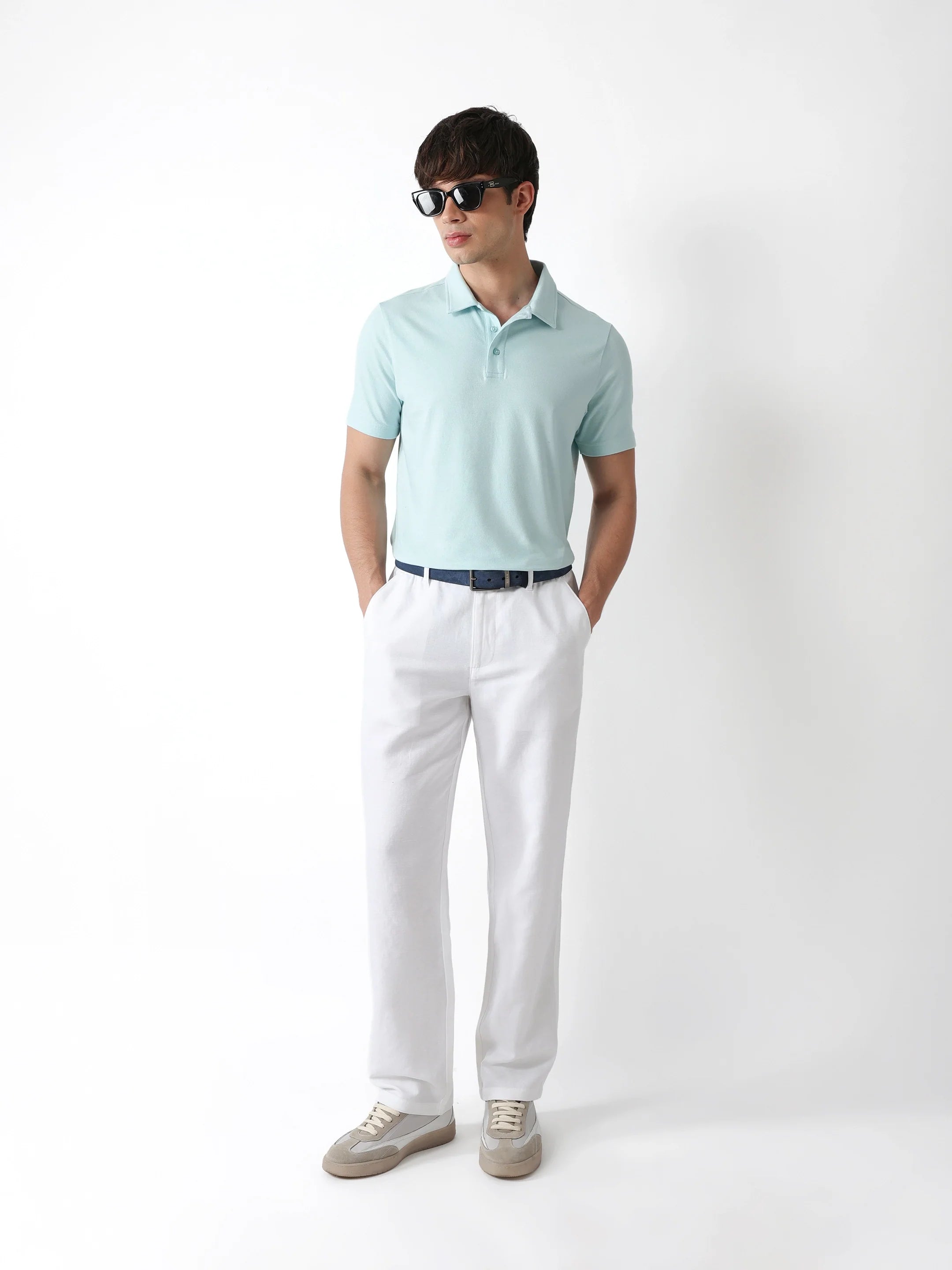 Men Blue Regular Fit Polo