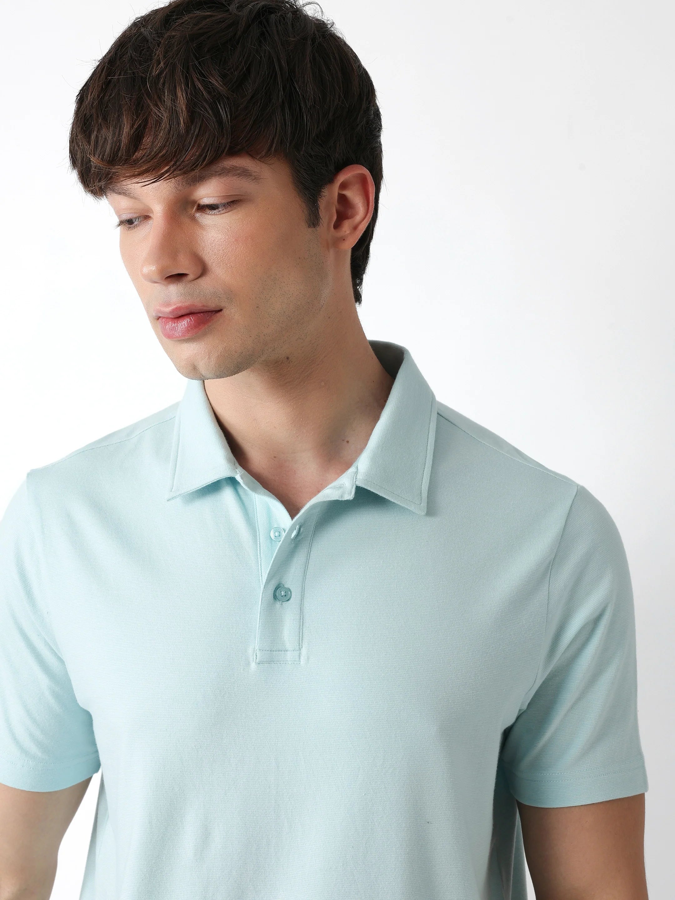 Men Blue Regular Fit Polo