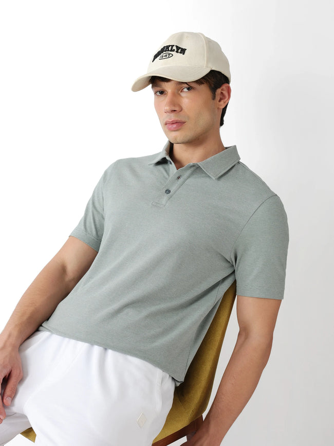 Men Green Regular Fit Polo