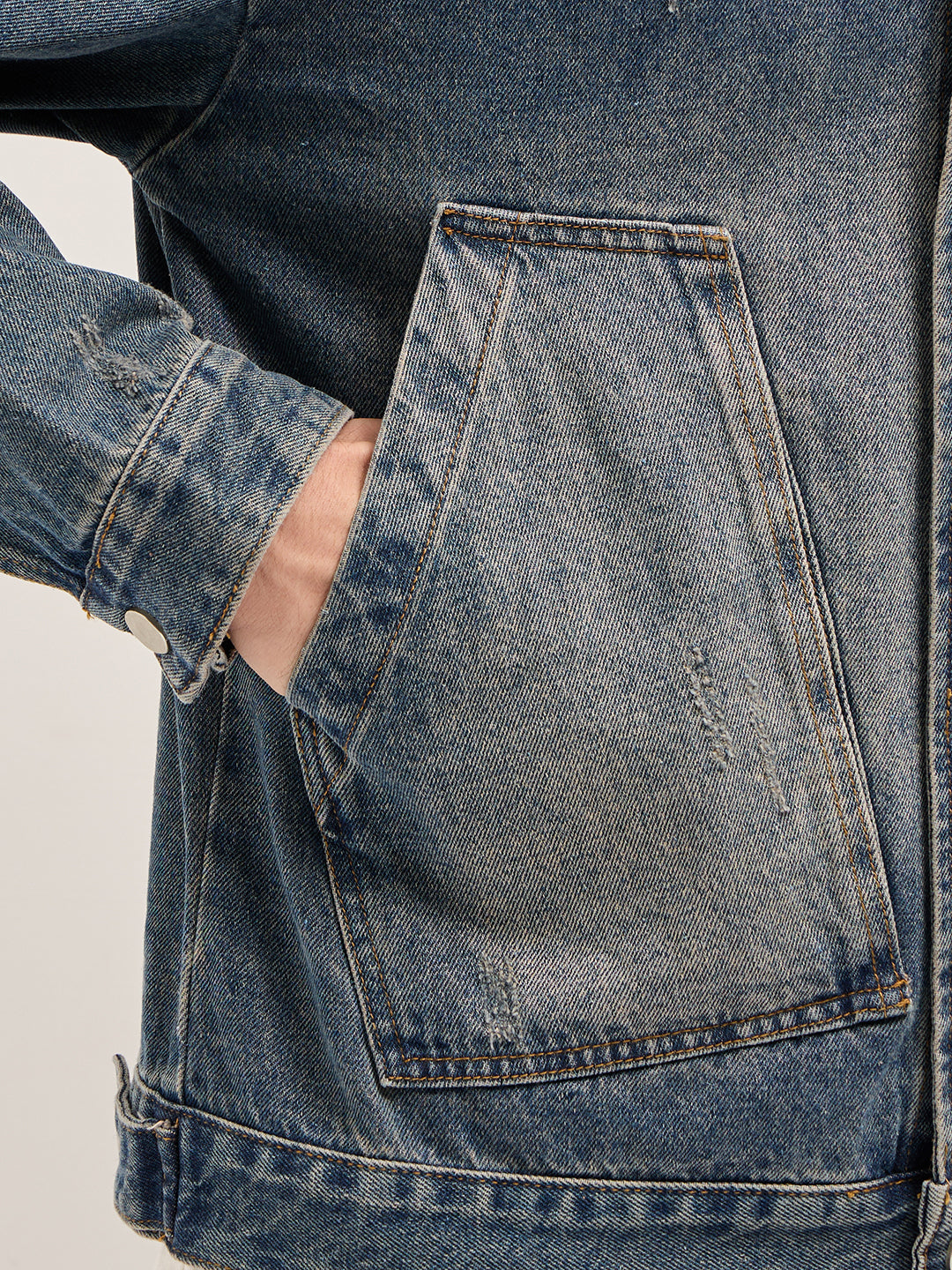Men Classic Light Blue Denim Jacket
