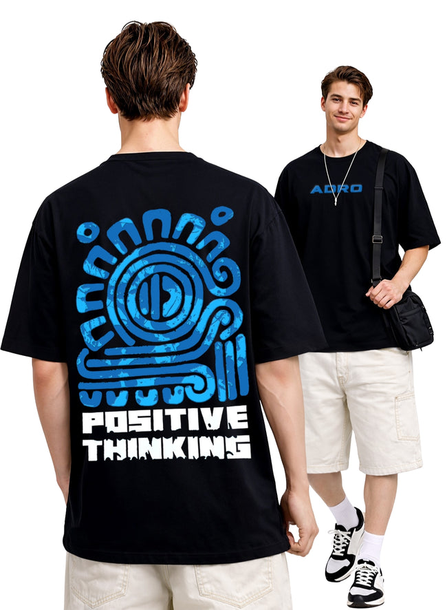 Men Oversize Fit Back Printed T-Shirt