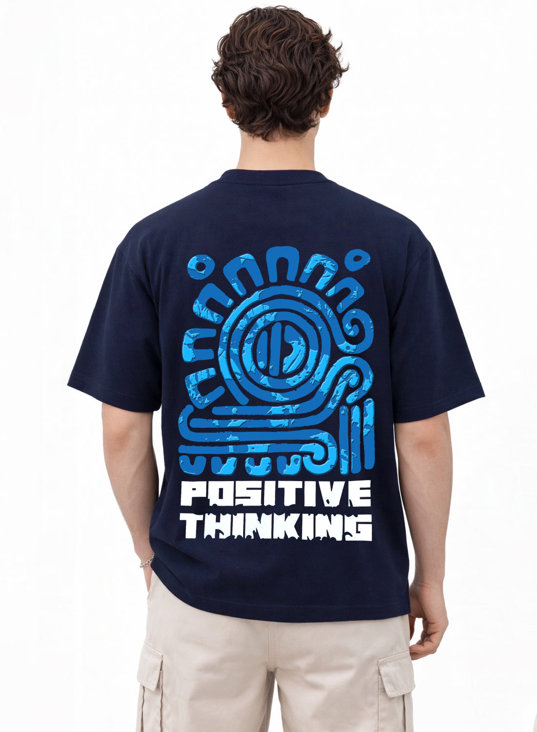 Men Oversize Fit Back Printed T-Shirt