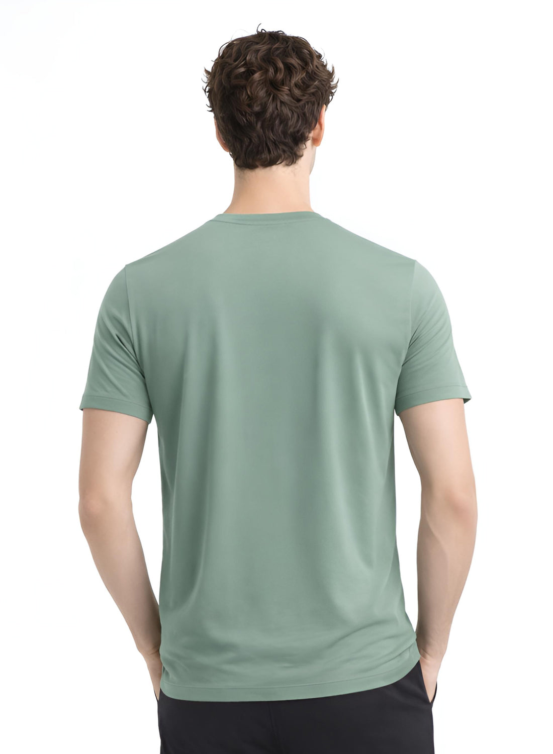 Men Green Classic Printed T-Shirt